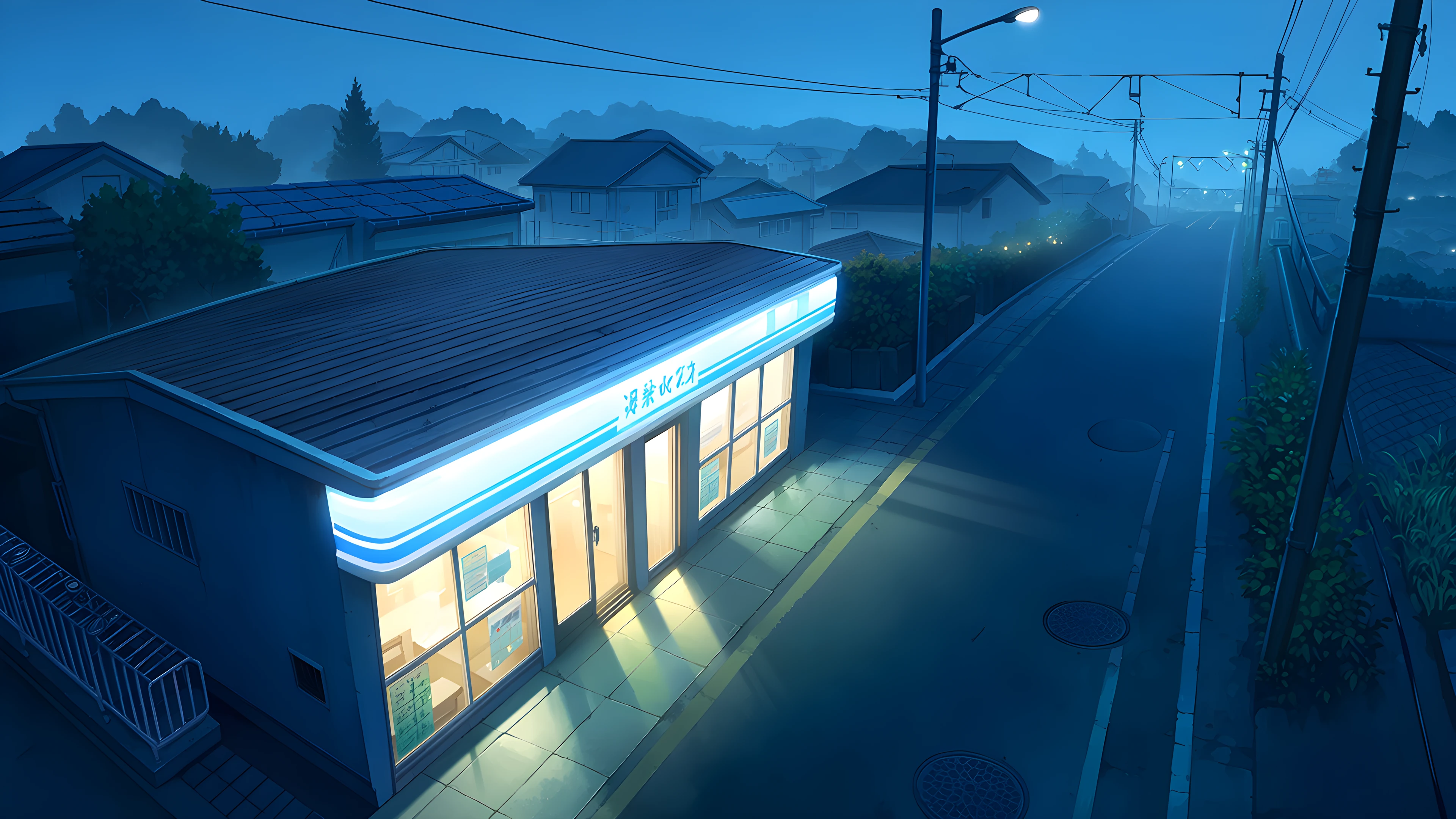 Konbini Night variant — Japanese aesthetic lofi wallpaper HD 4K Ultrawide