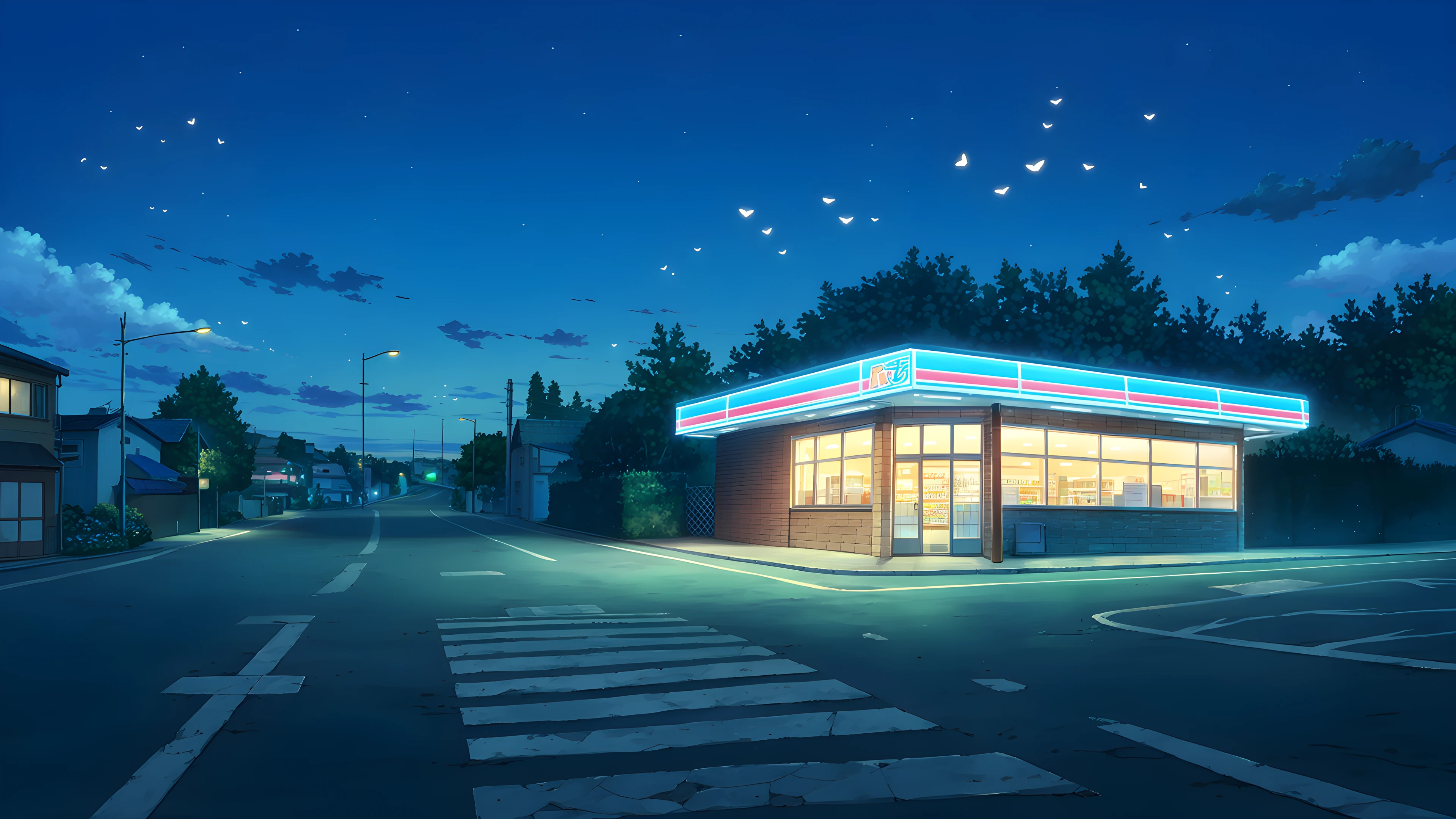 Konbini Night lofi wallpaper