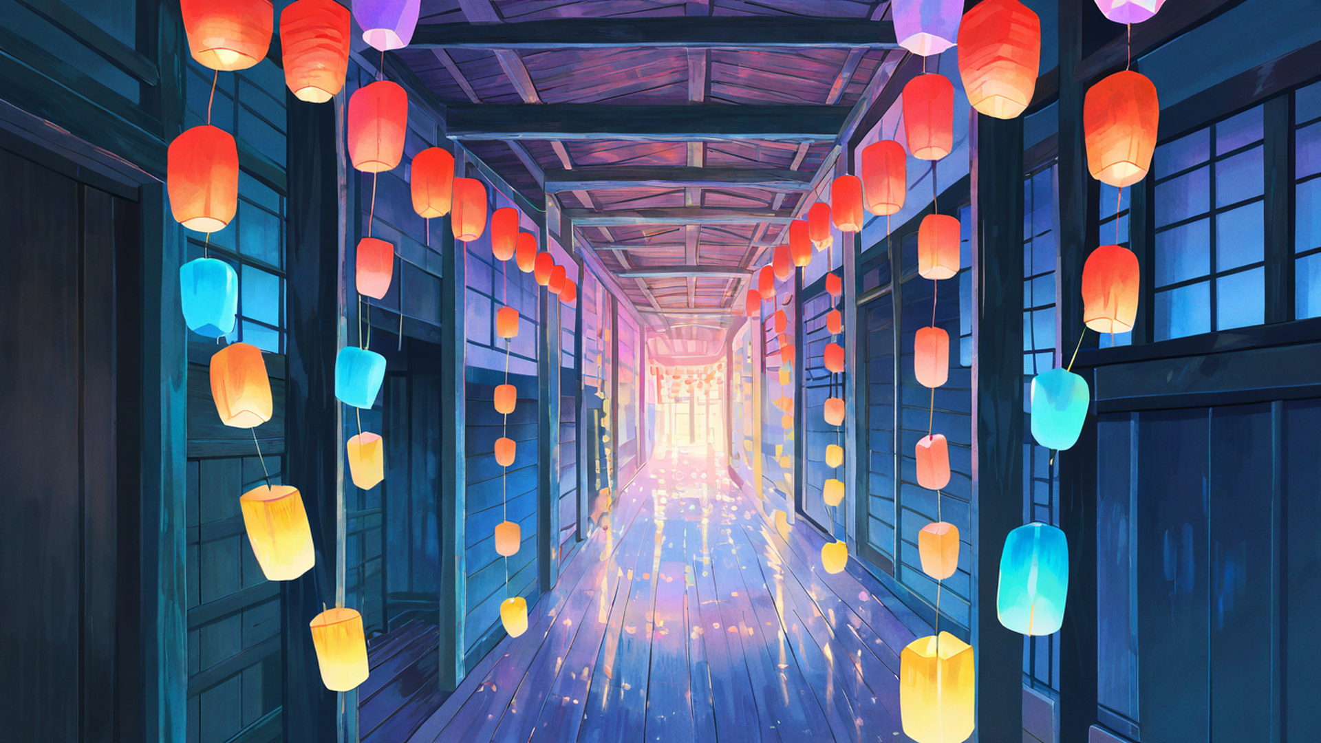 Lantern Festival Night Lantern Festival Night 0057749092 lofi anime wallpaper free download