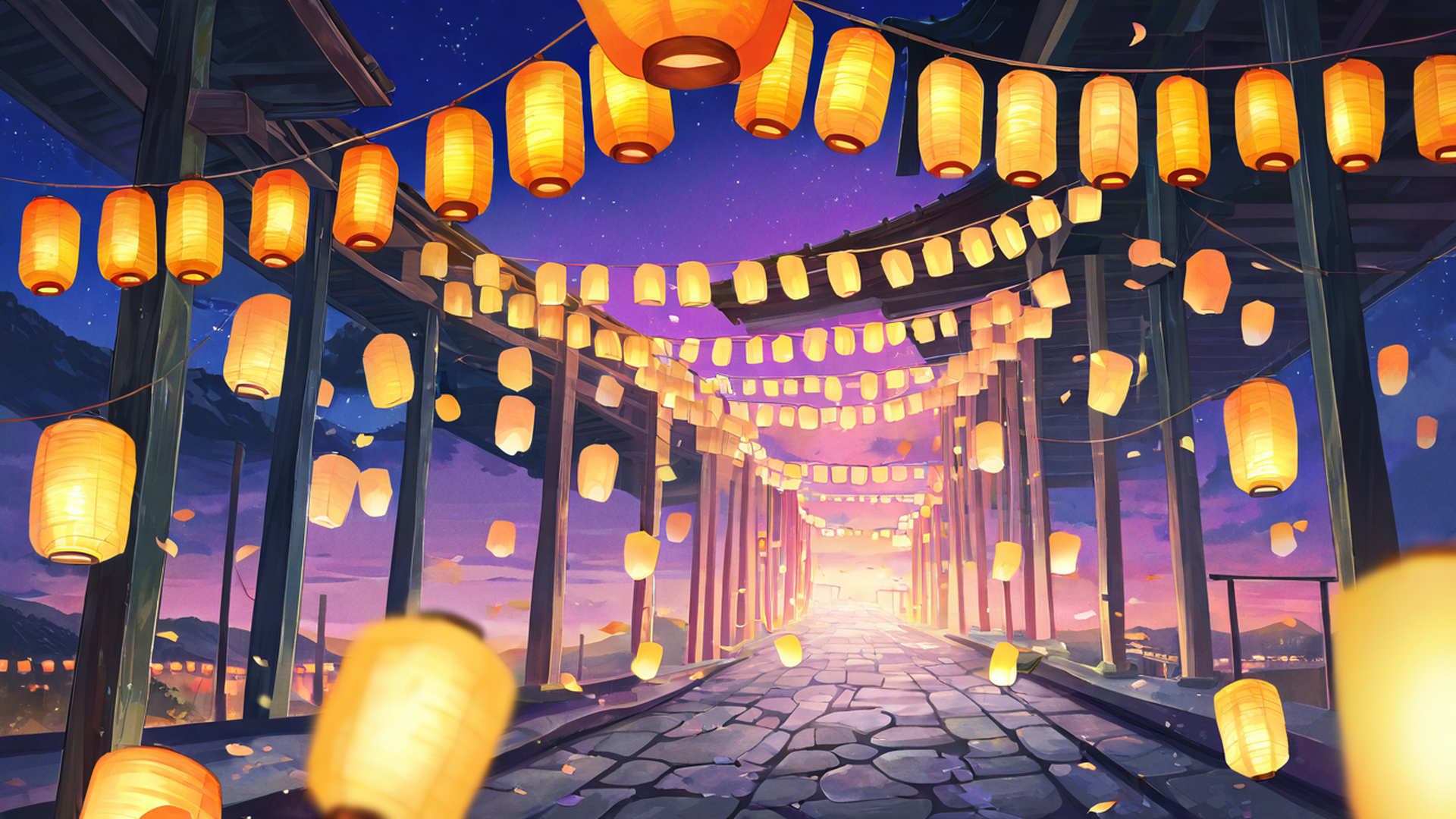 Lantern Festival Night Lantern Festival Night 0191880584 lofi anime wallpaper free download