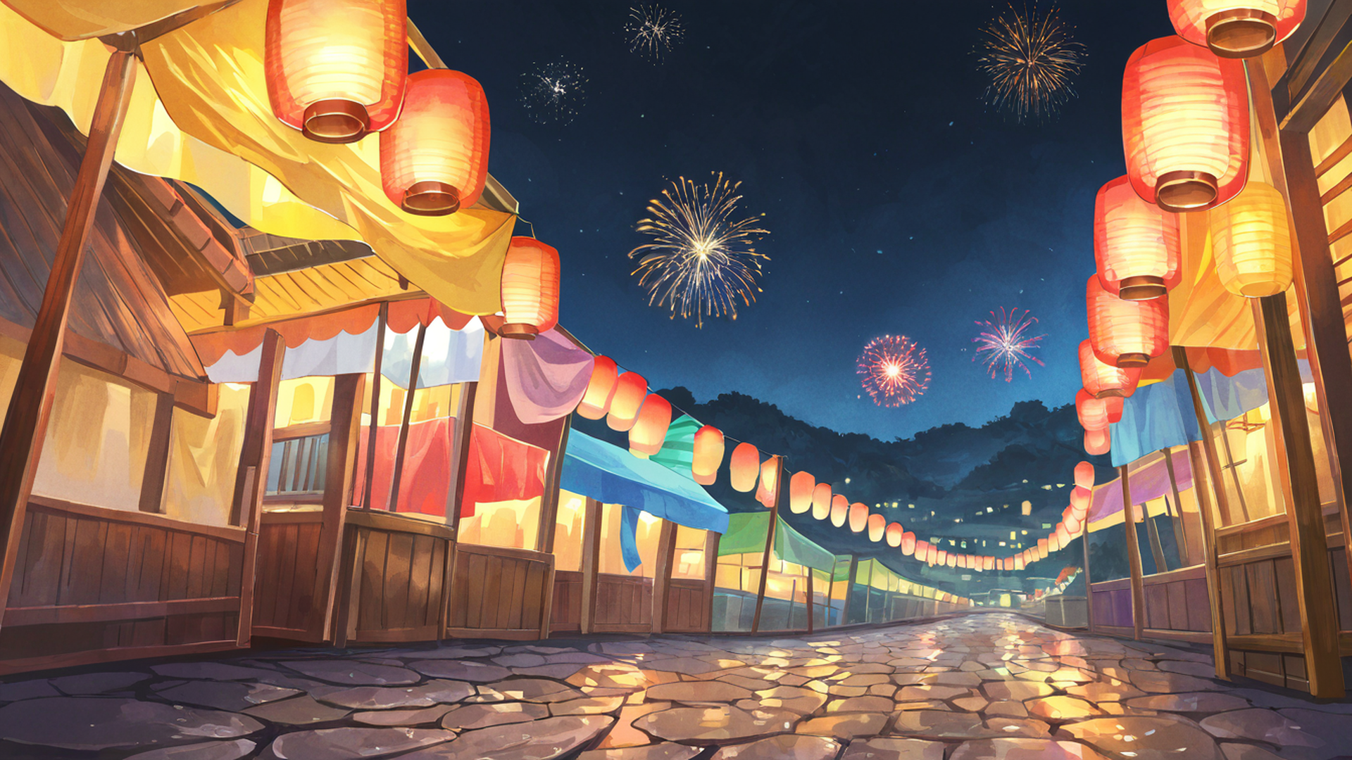 Lantern Festival Night Lantern Festival Night 1143459912 lofi anime wallpaper free download