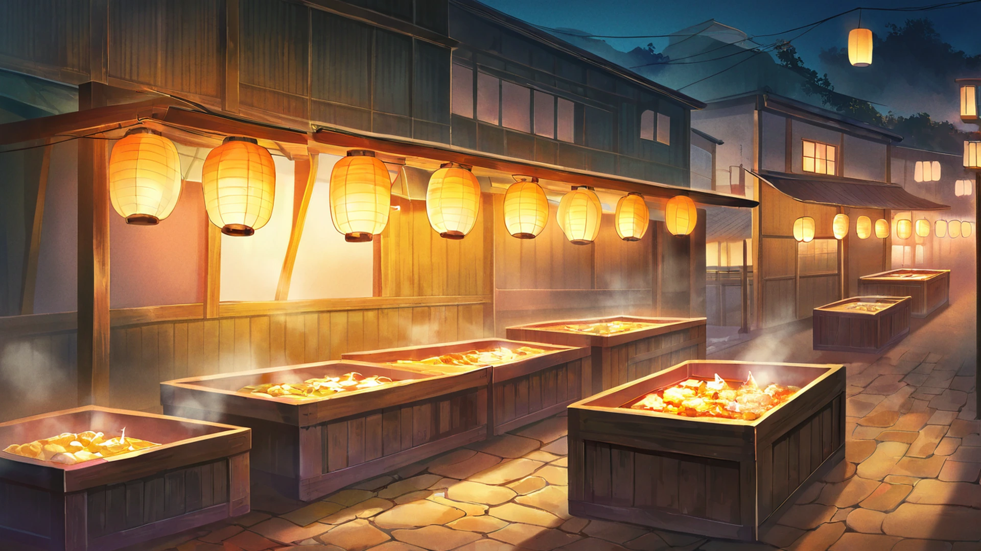 night market lofi wallpaper