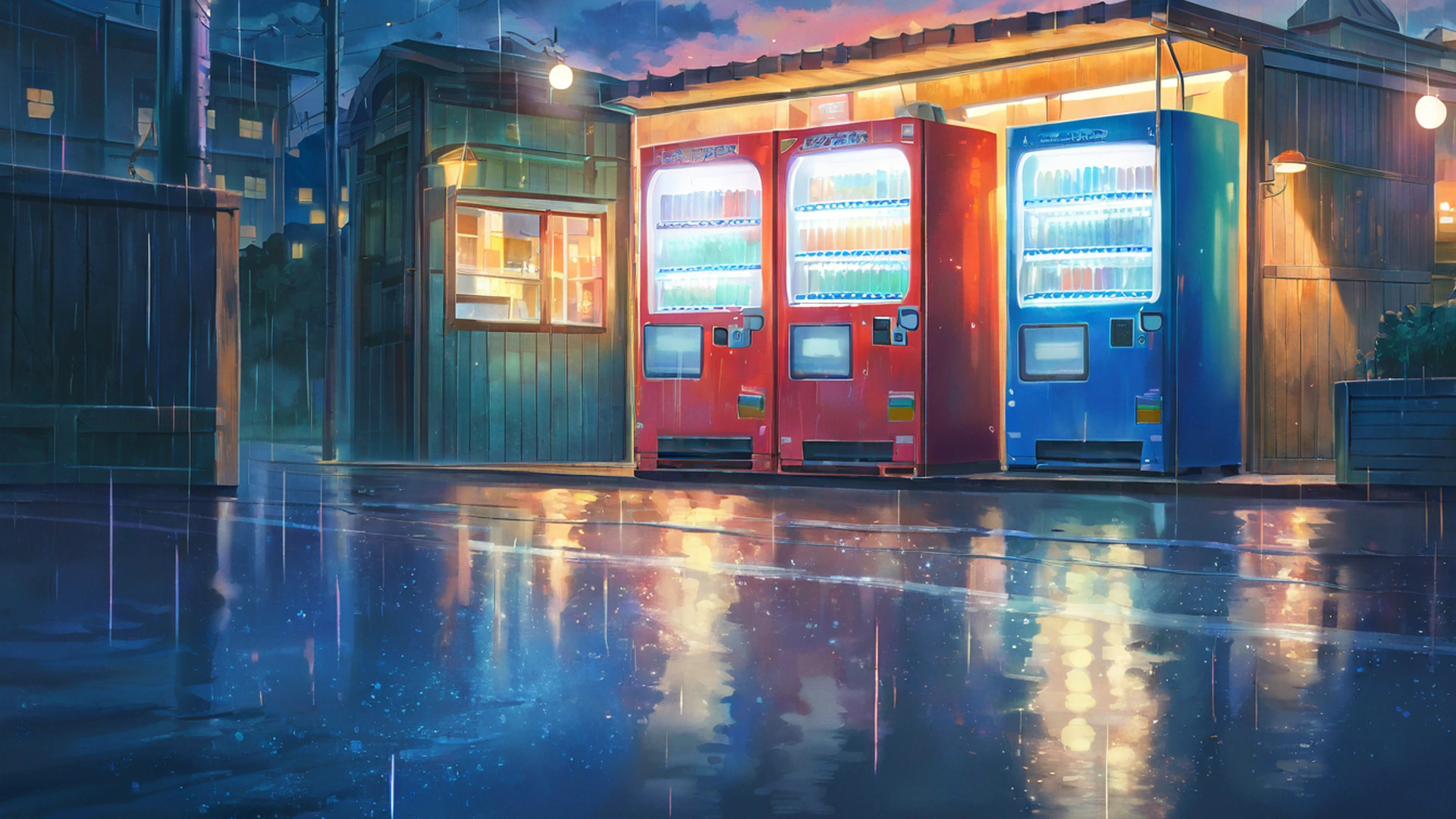 night market lofi wallpaper
