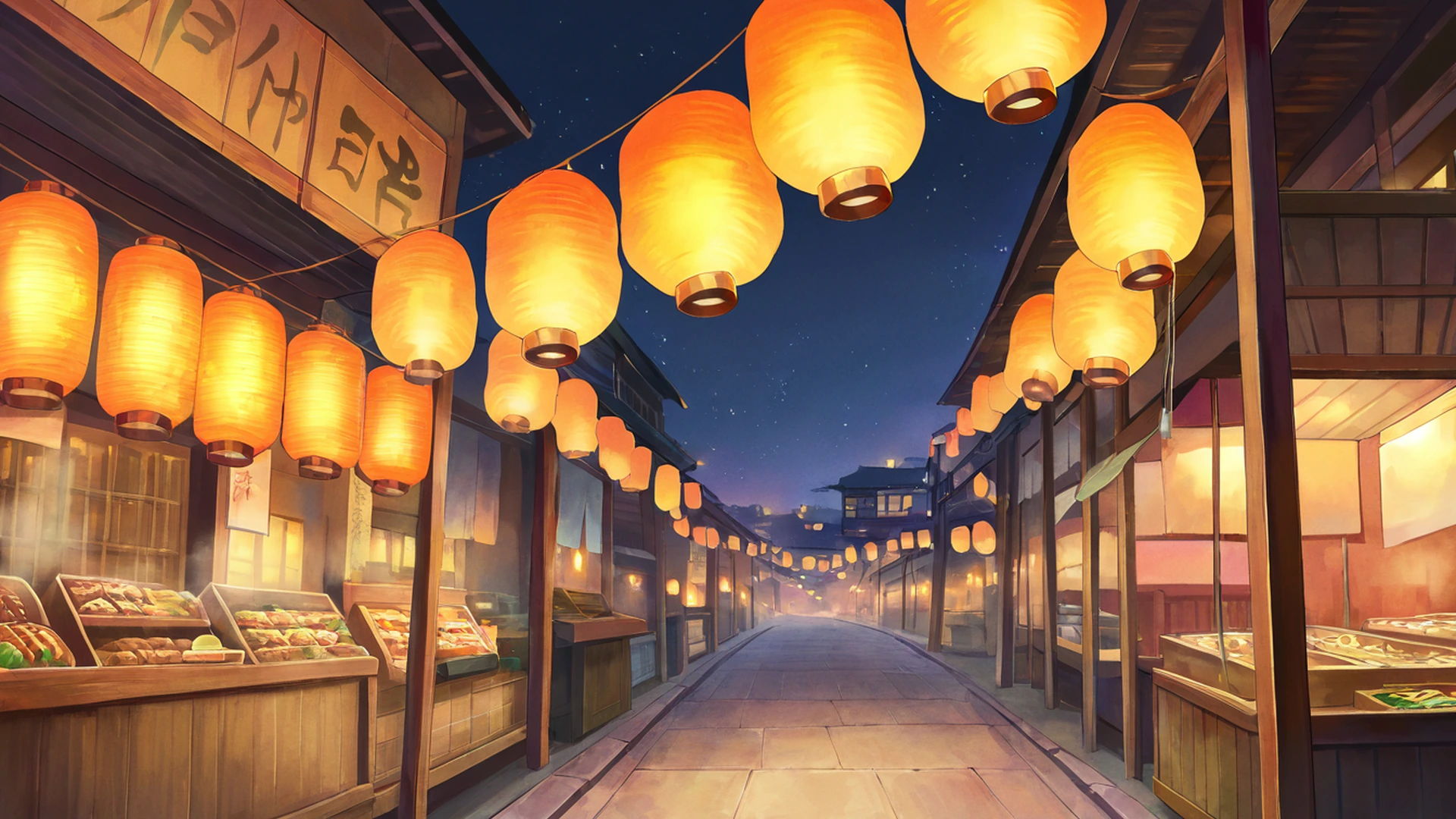Night Market Night Market 1350941678 lofi anime wallpaper free download