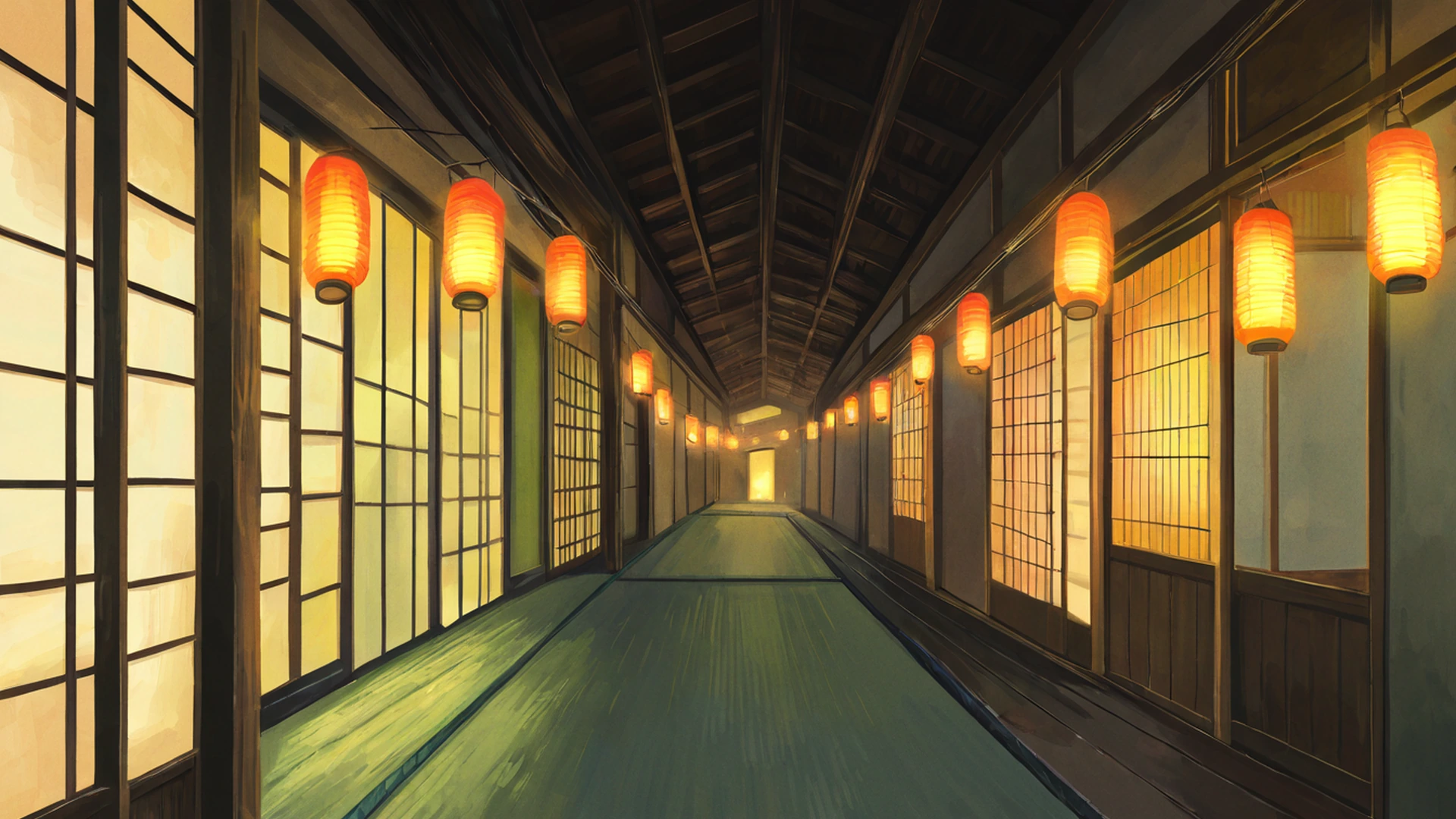 old alley rain lofi wallpaper