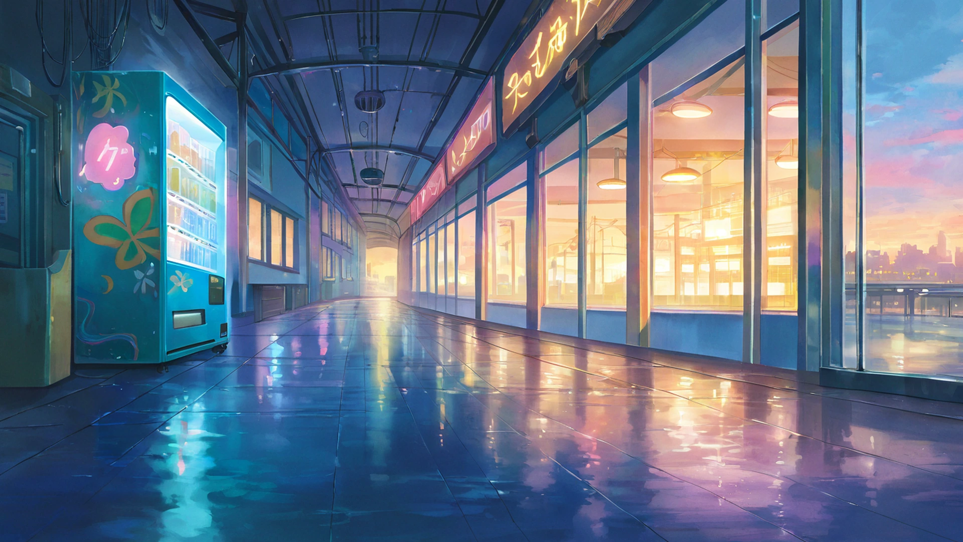 old alley rain lofi wallpaper