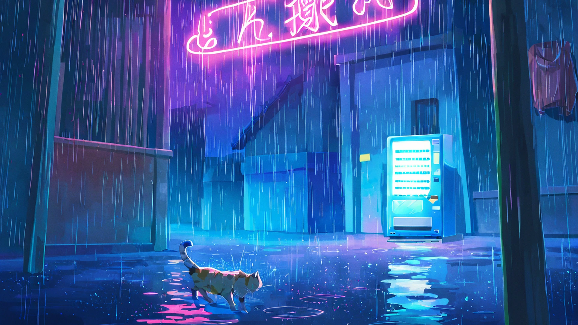 Old Alley Rain Old Alley Rain 0760563383 lofi anime wallpaper free download