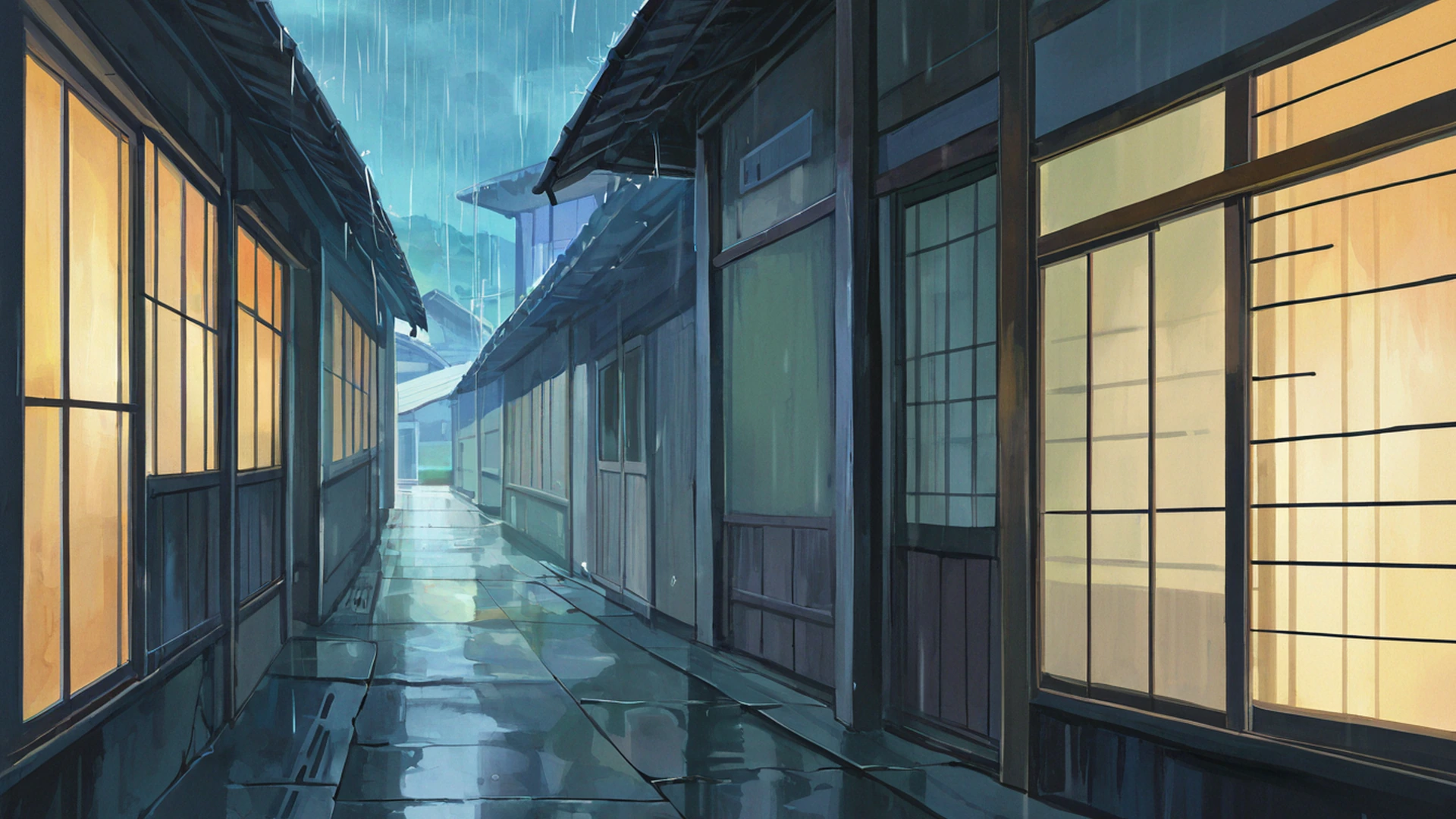 Old Alley Rain Old Alley Rain 1151289995 lofi anime wallpaper free download