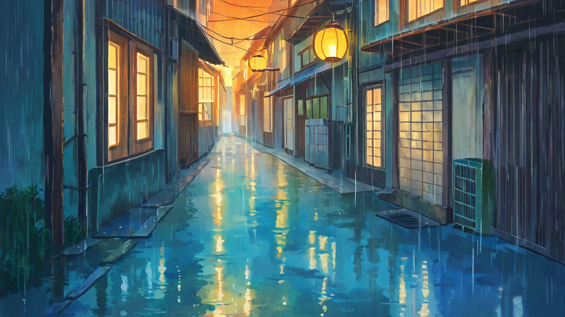 Old Alley Rain Old Alley Rain 1601091828 lofi anime wallpaper free download