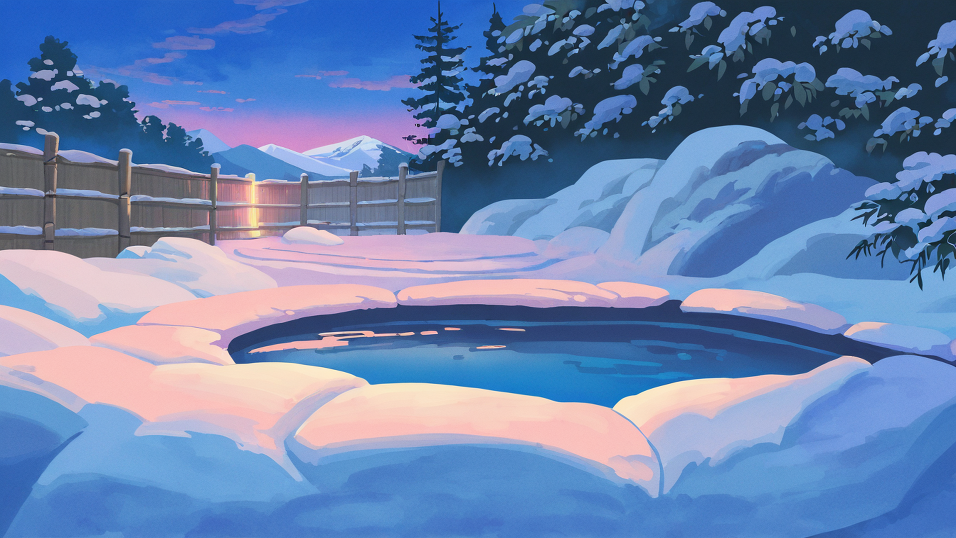 Onsen Winter Onsen Winter 1817833125 lofi anime wallpaper free download
