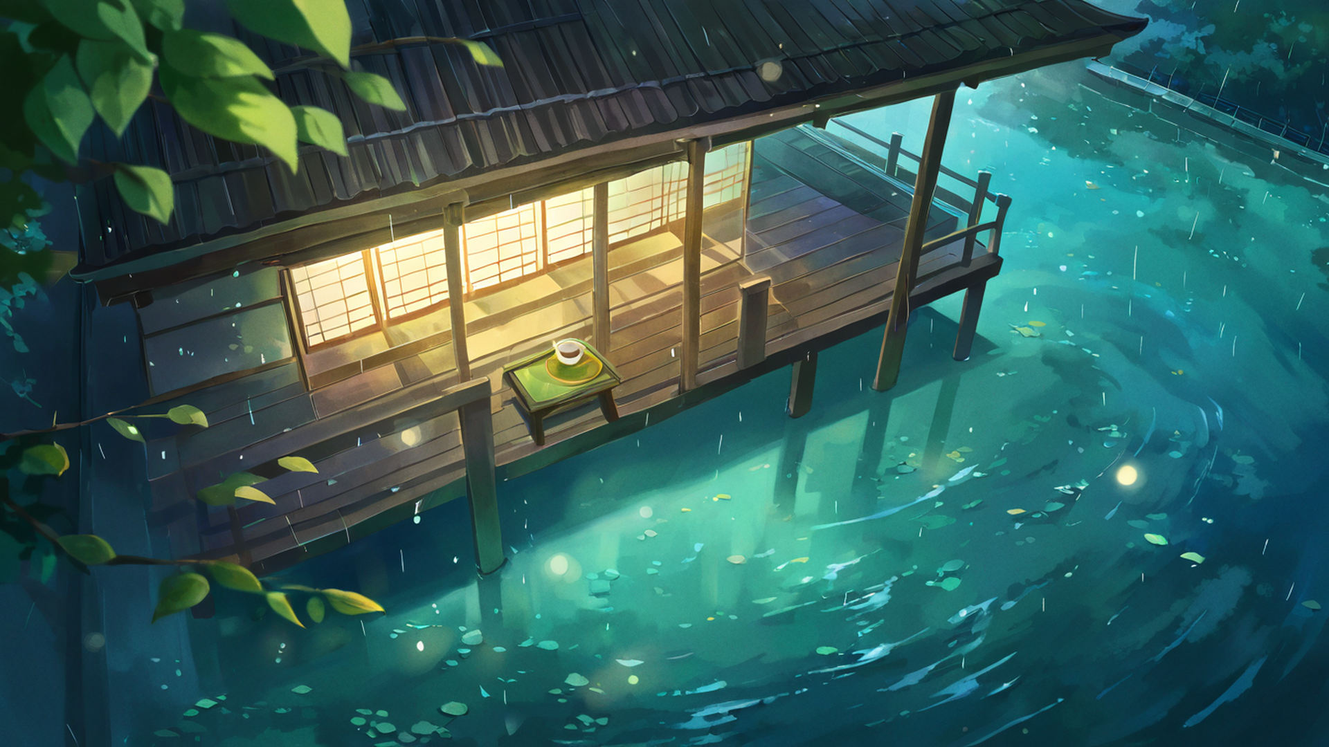 Rainy Porch Engawa Rainy Porch Engawa 0462451607 lofi anime wallpaper free download