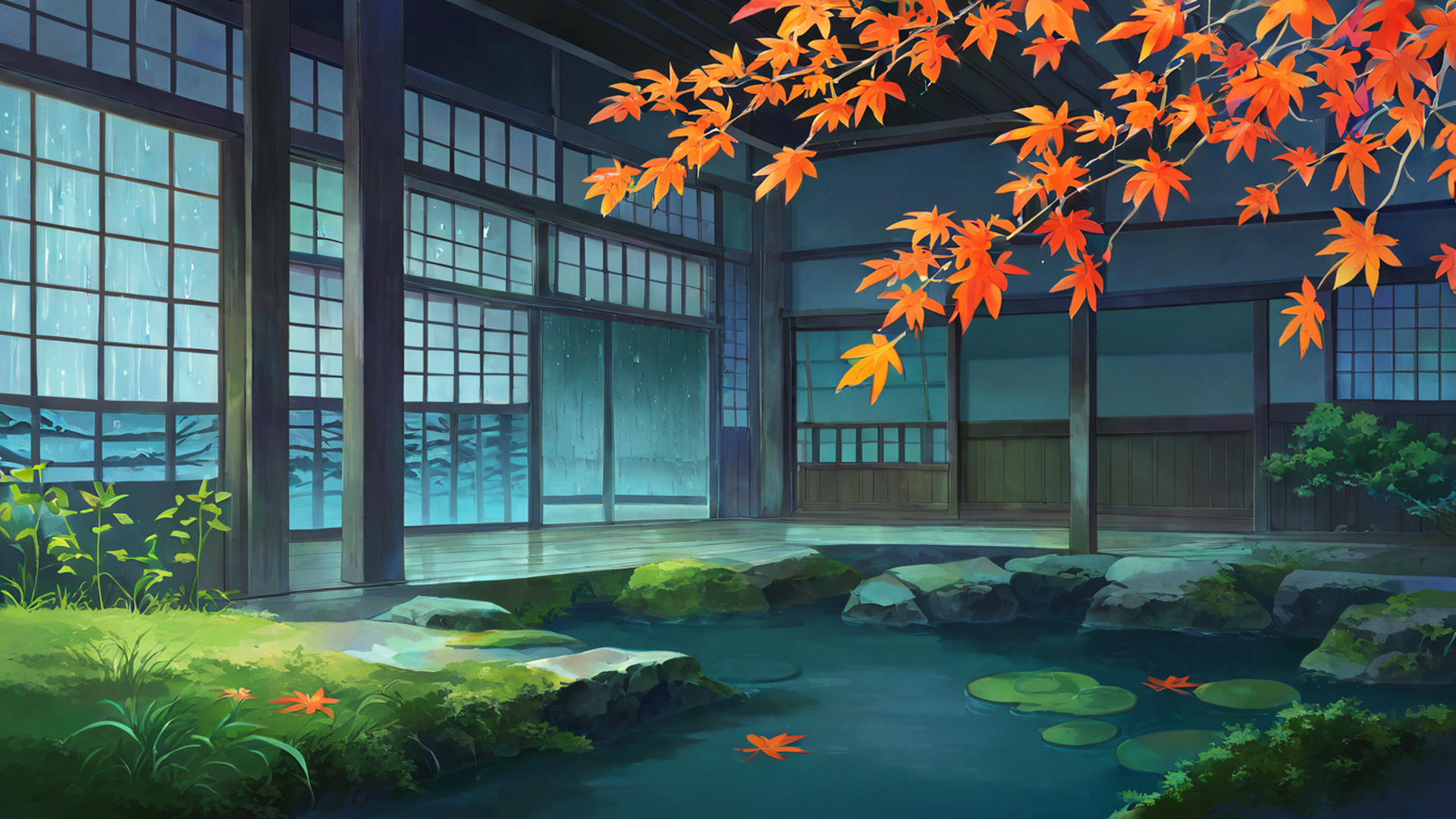 Rainy Porch Engawa Rainy Porch Engawa 0548502553 lofi anime wallpaper free download