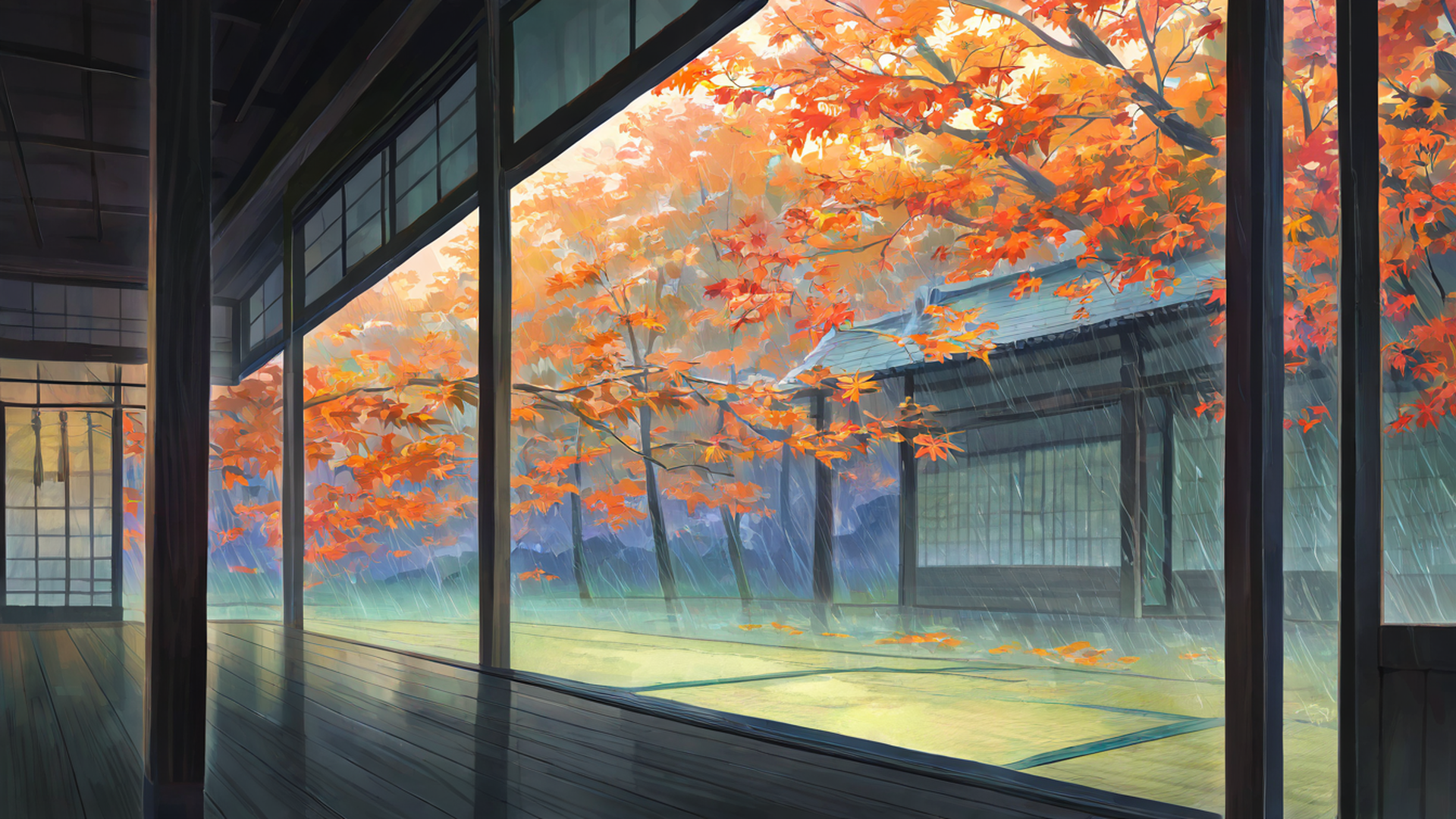 Rainy Porch Engawa Rainy Porch Engawa 0765137454 lofi anime wallpaper free download