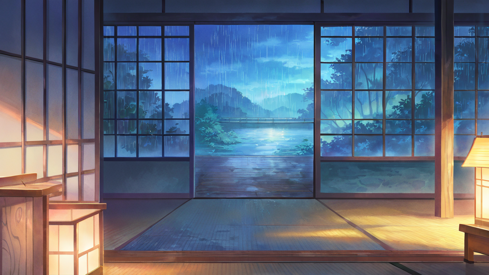 Rainy Porch Engawa Rainy Porch Engawa 1324805073 lofi anime wallpaper free download