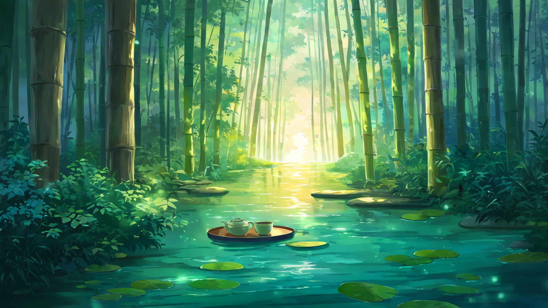 rainy porch engawa lofi wallpaper