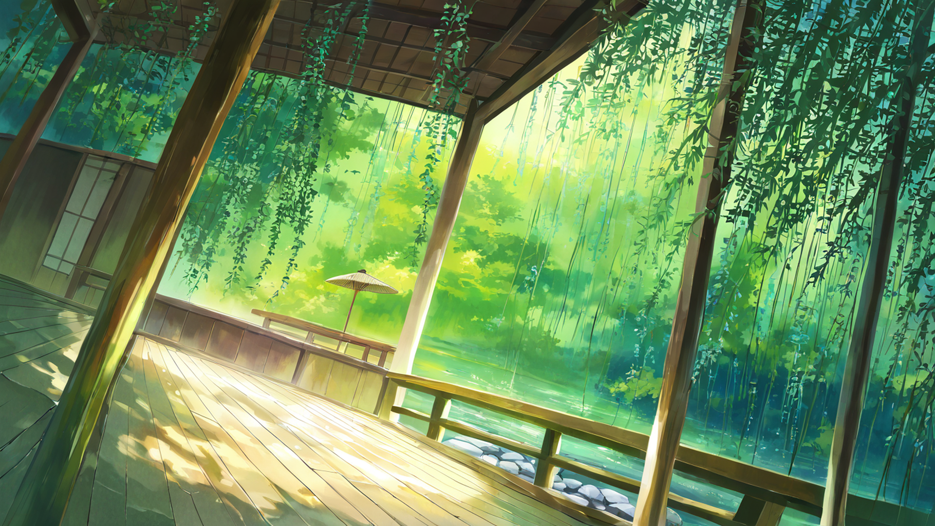Rainy Porch Engawa Rainy Porch Engawa 1961518199 lofi anime wallpaper free download