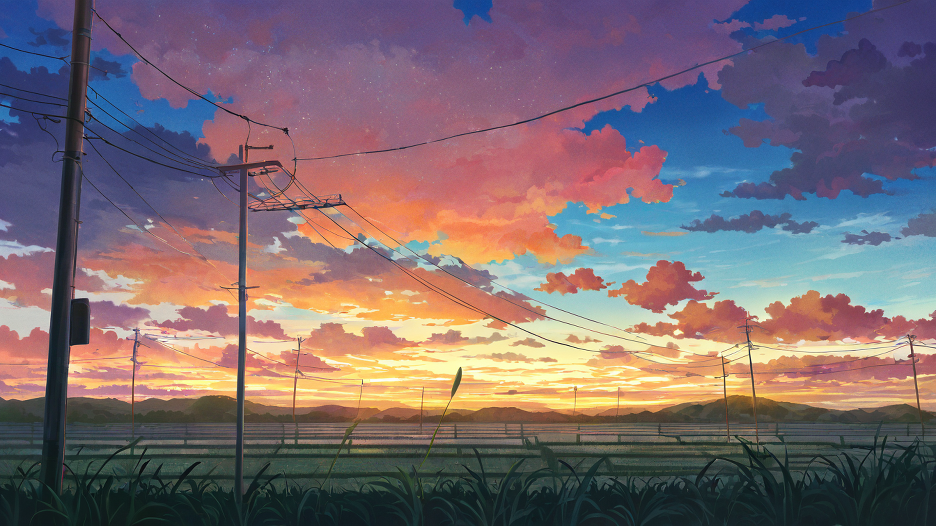 Rice Fields Summer Rice Fields Summer 1973488214 lofi anime wallpaper free download