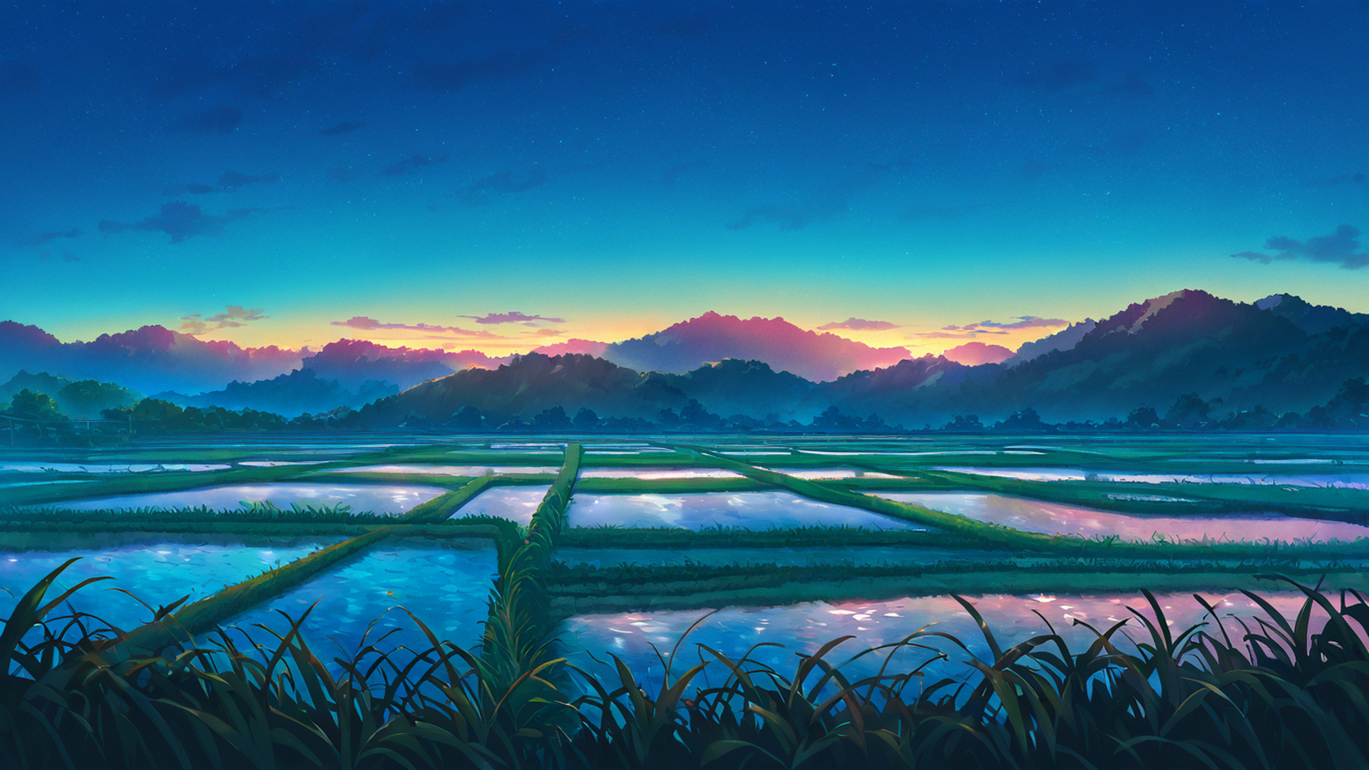 Rice Fields Summer Rice Fields Summer 2014807705 lofi anime wallpaper free download