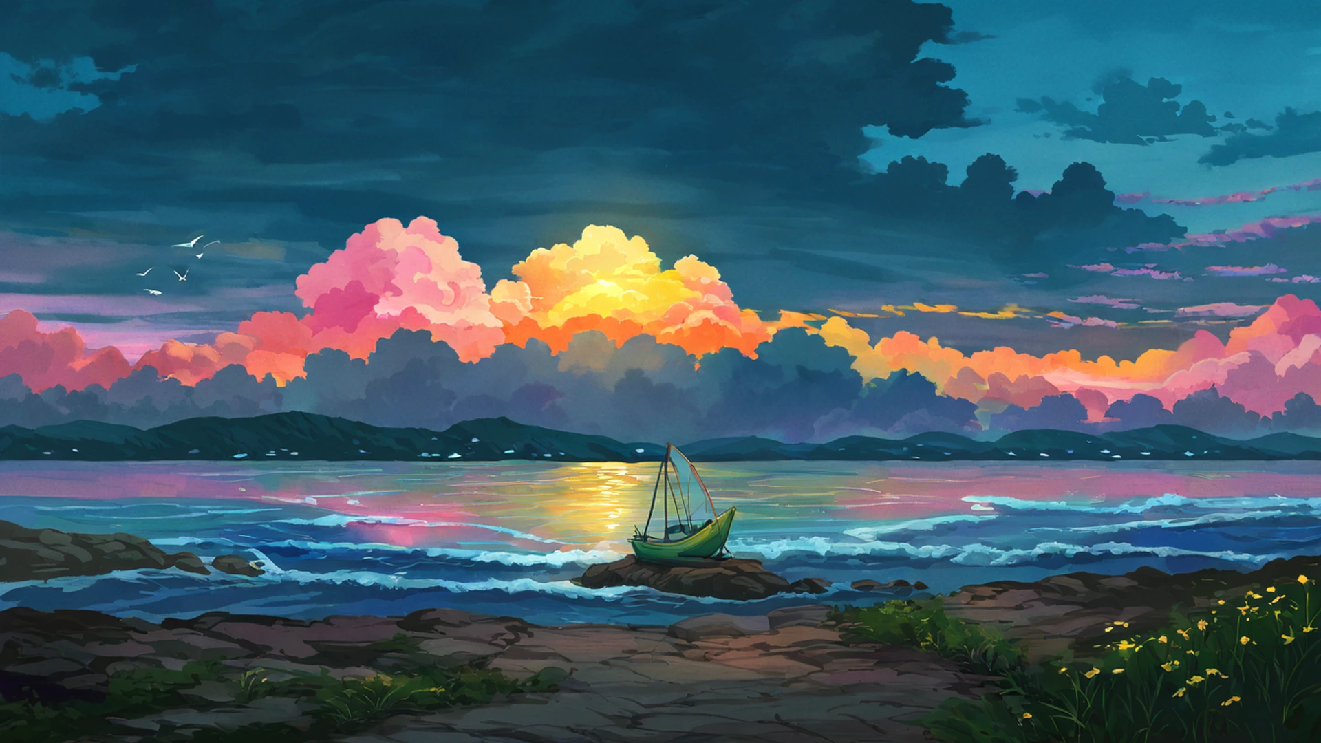Seaside Lighthouse Seaside Lighthouse 0695835343 lofi anime wallpaper free download