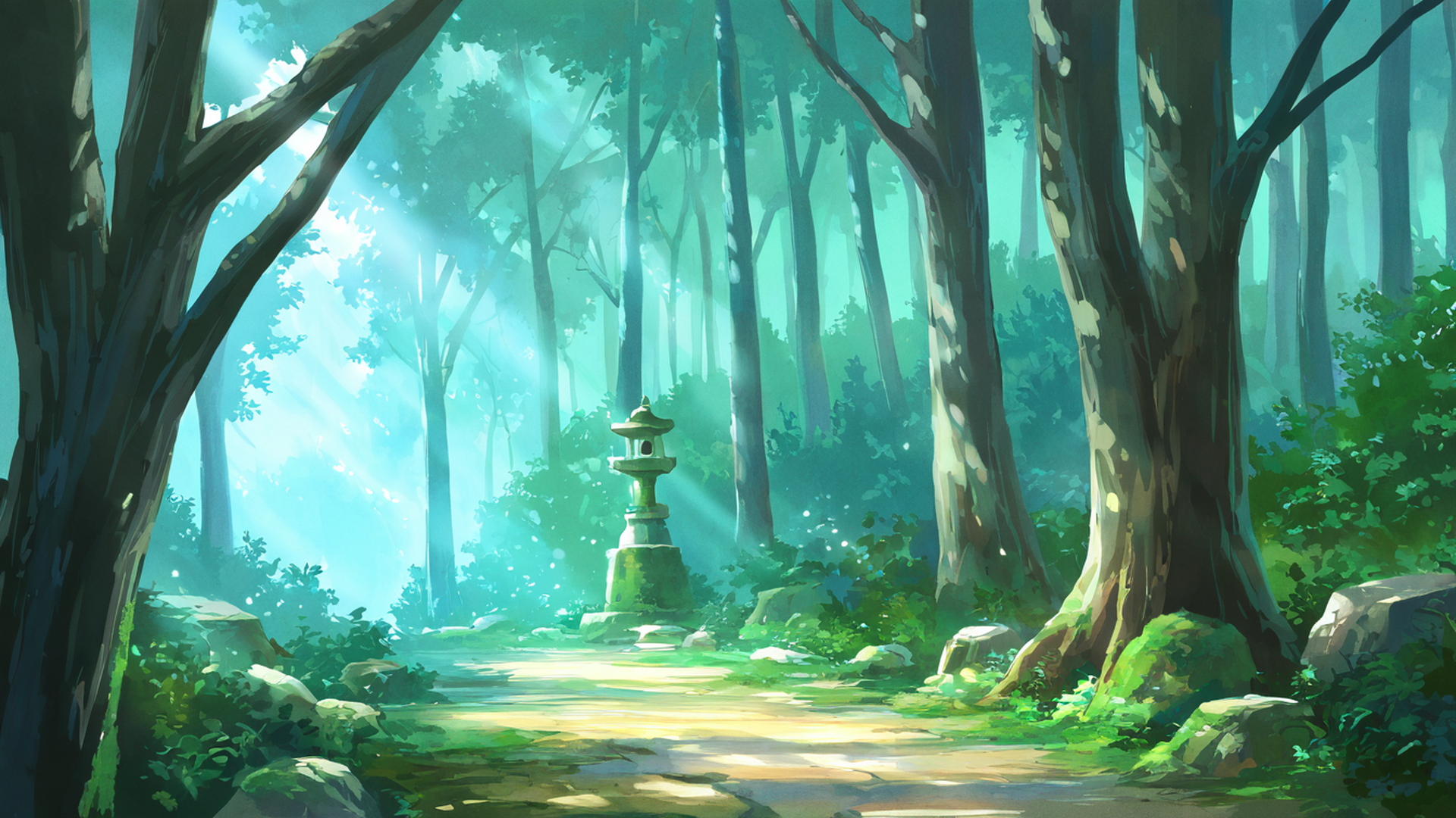 shrine torii lofi wallpaper