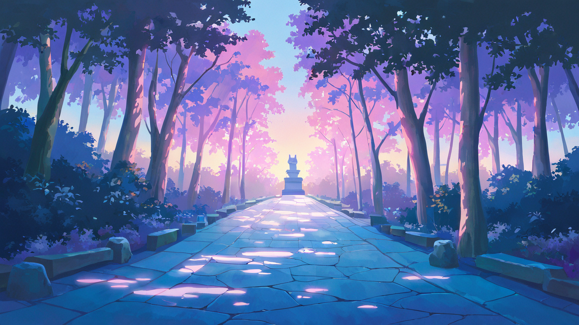 shrine torii lofi wallpaper