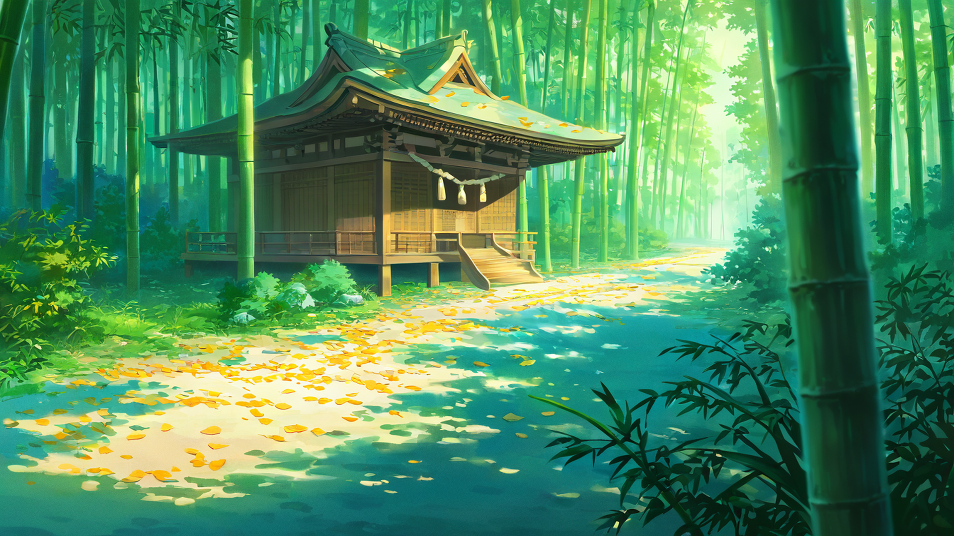 shrine torii lofi wallpaper