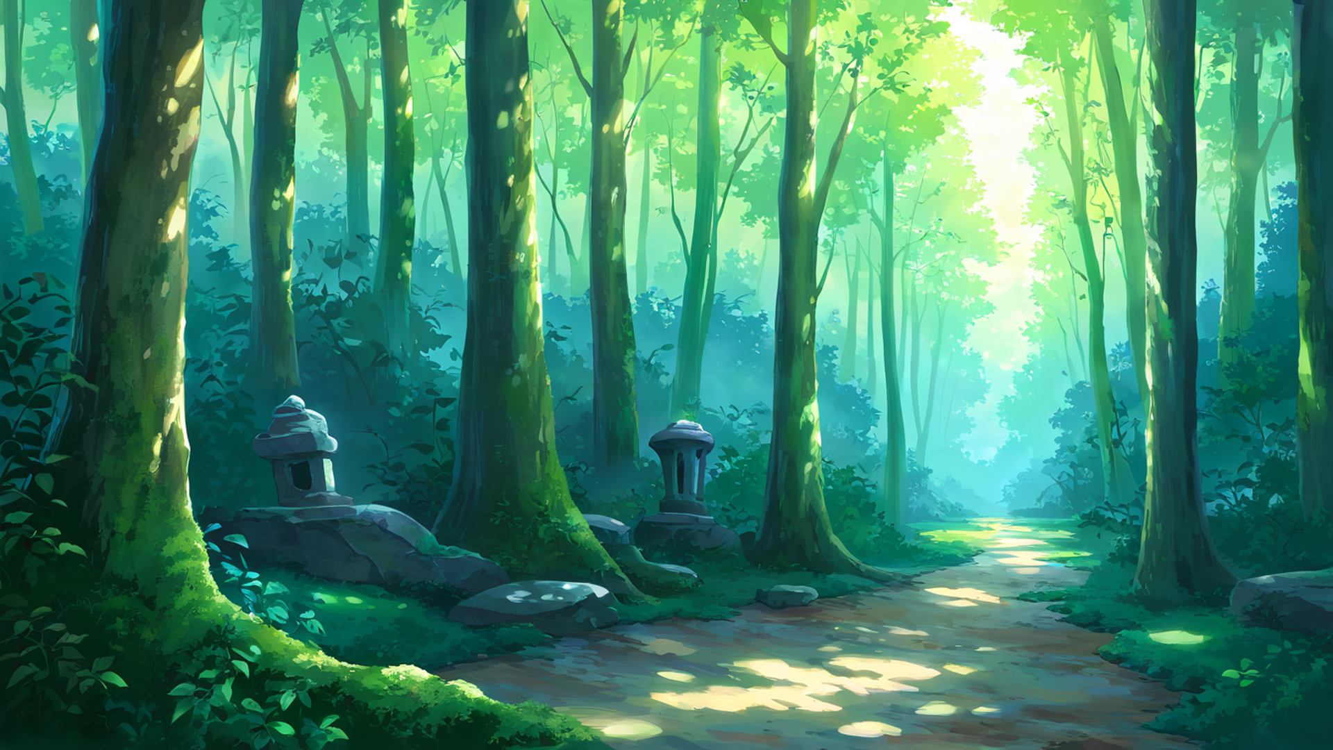 shrine torii lofi wallpaper