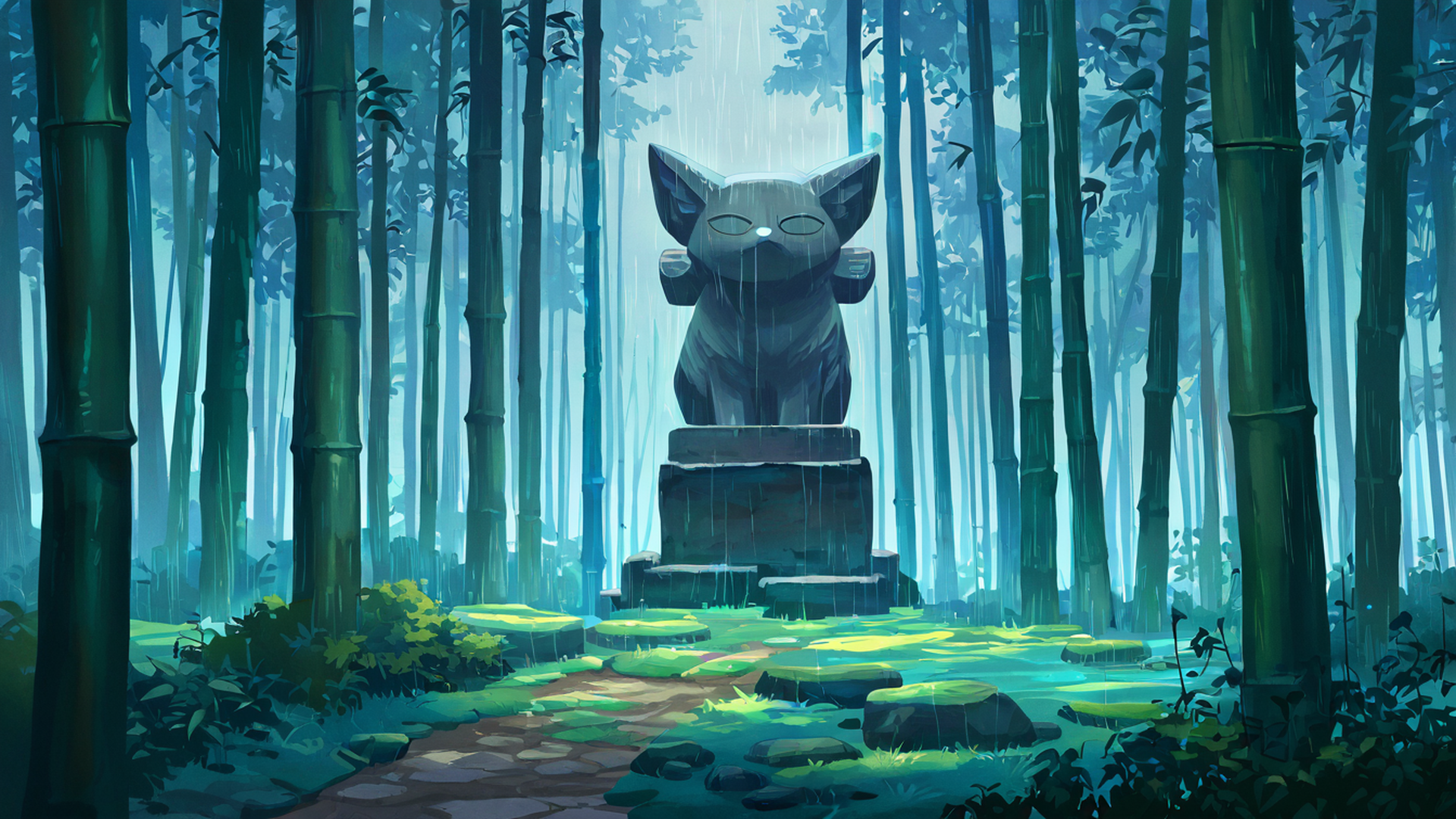 shrine torii lofi wallpaper