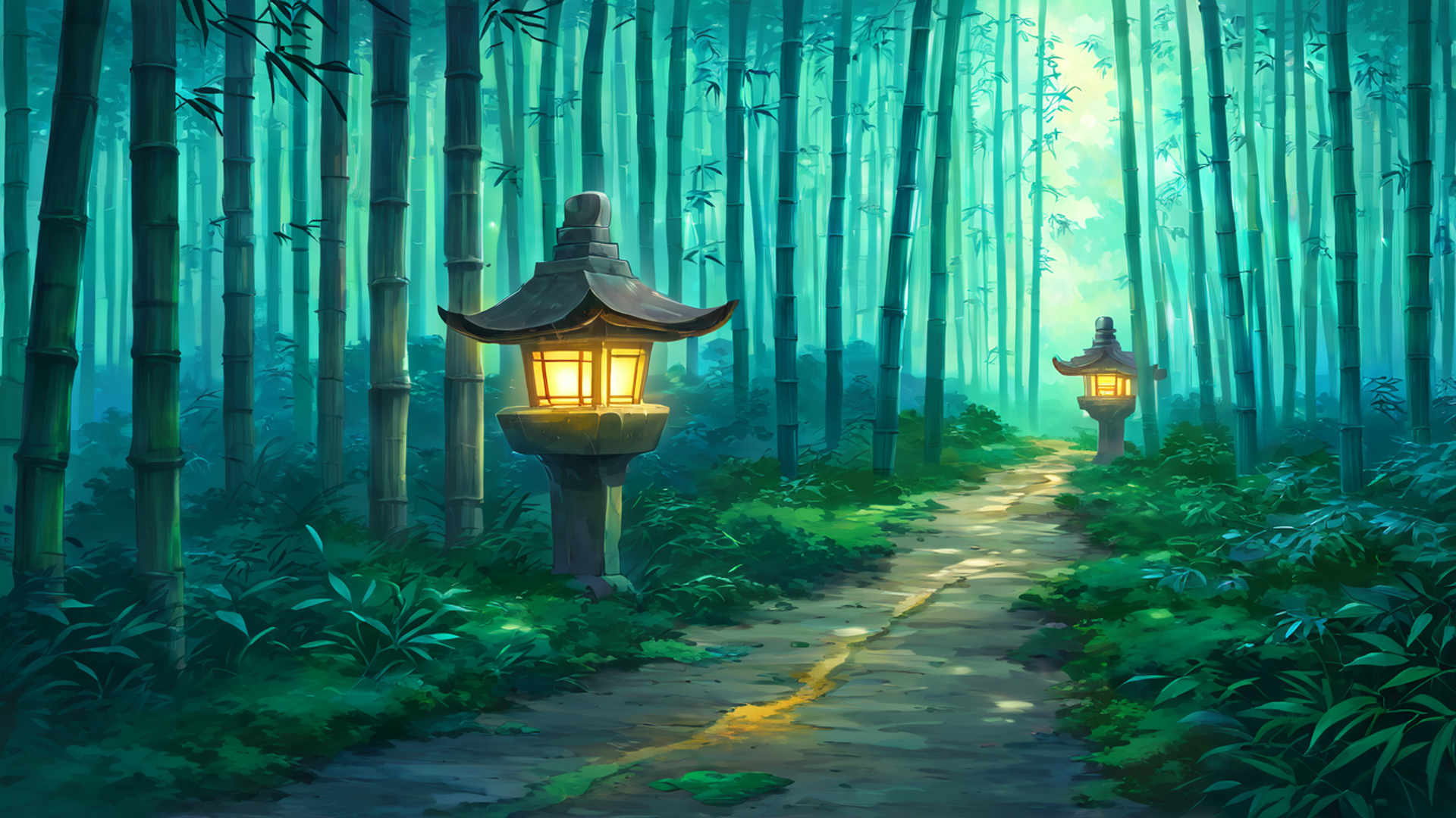 shrine torii lofi wallpaper