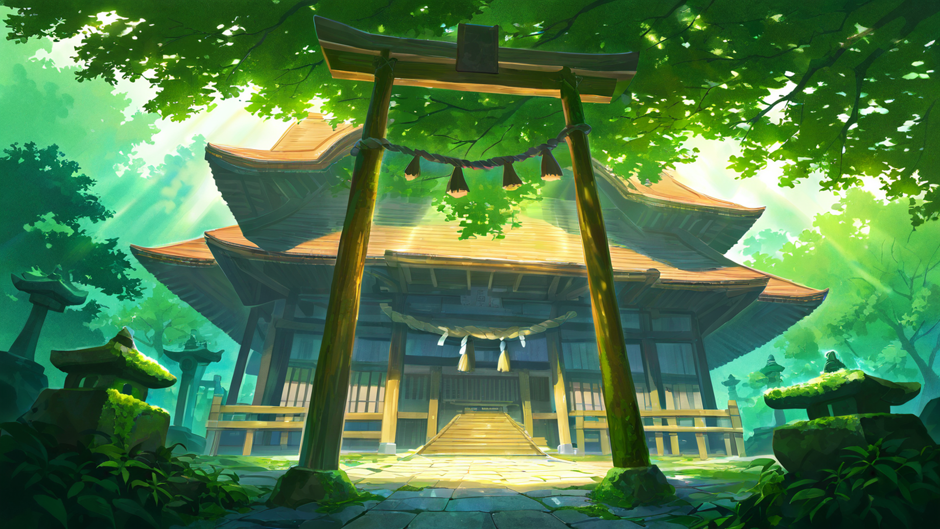 Shrine Torii Shrine Torii 0701611070 lofi anime wallpaper free download