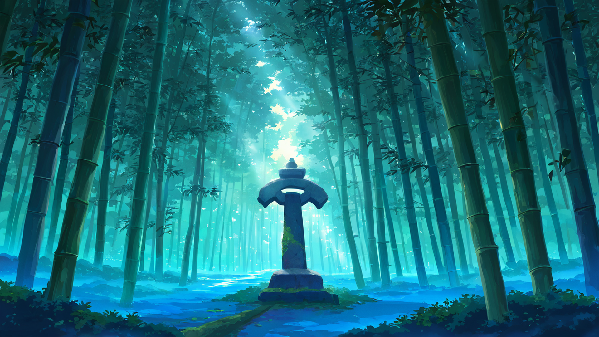 shrine torii lofi wallpaper