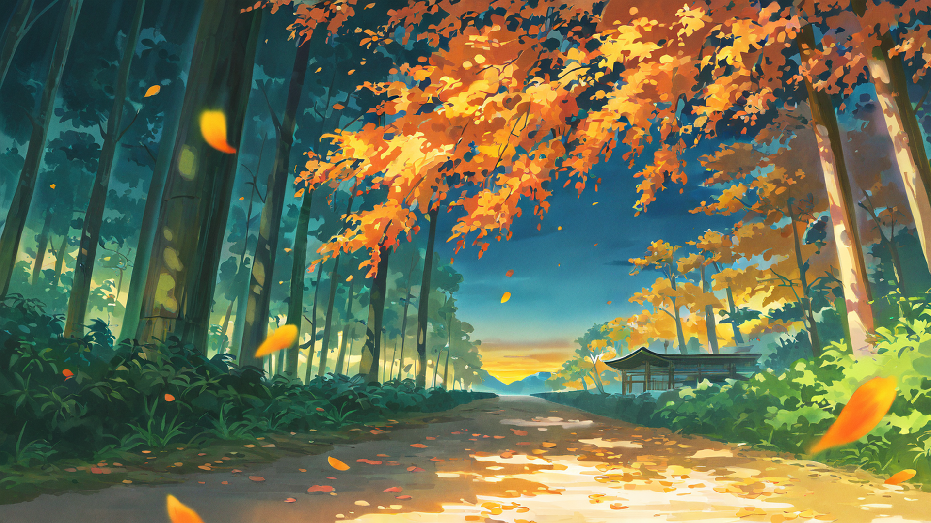 shrine torii lofi wallpaper