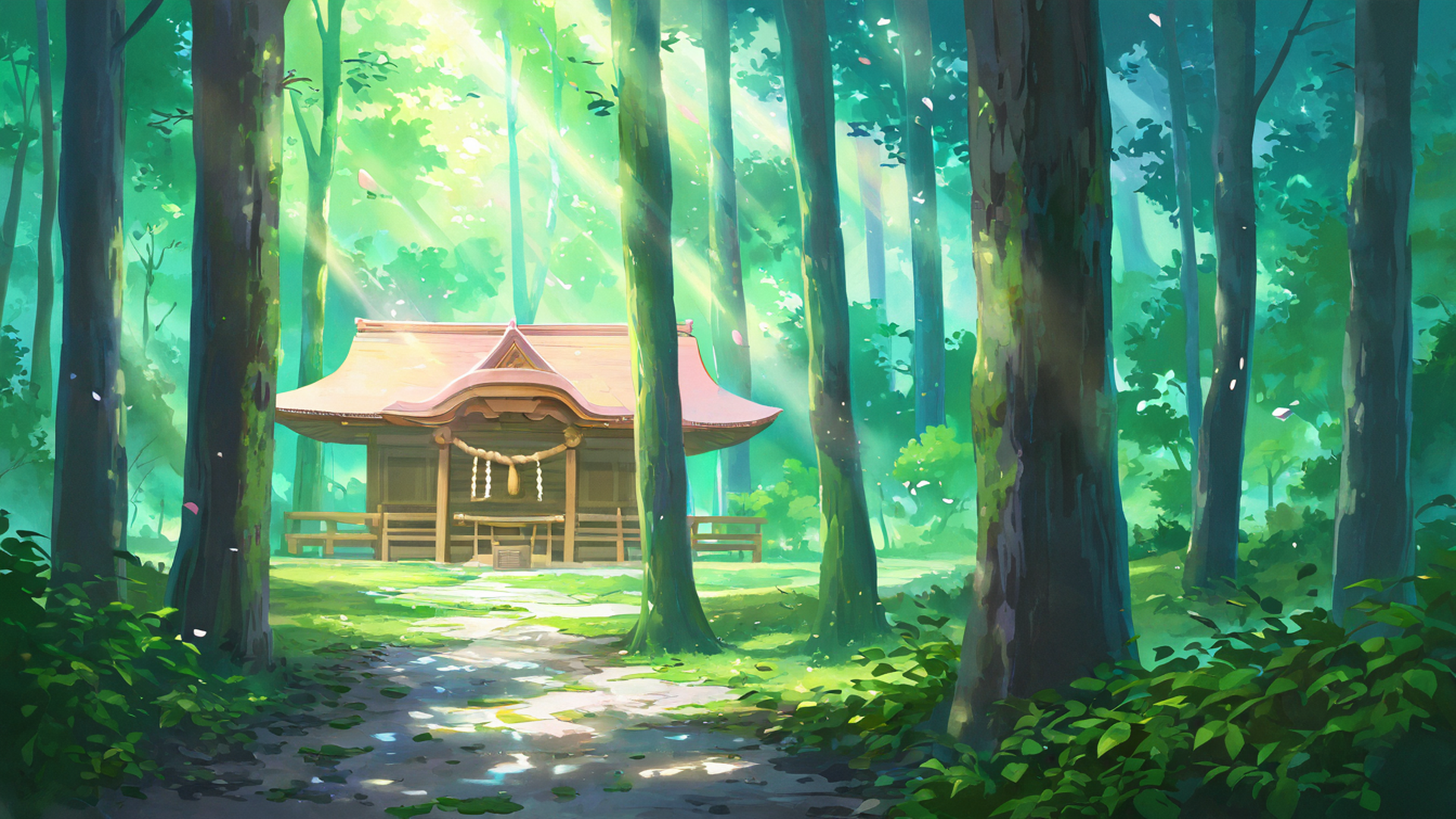 shrine torii lofi wallpaper