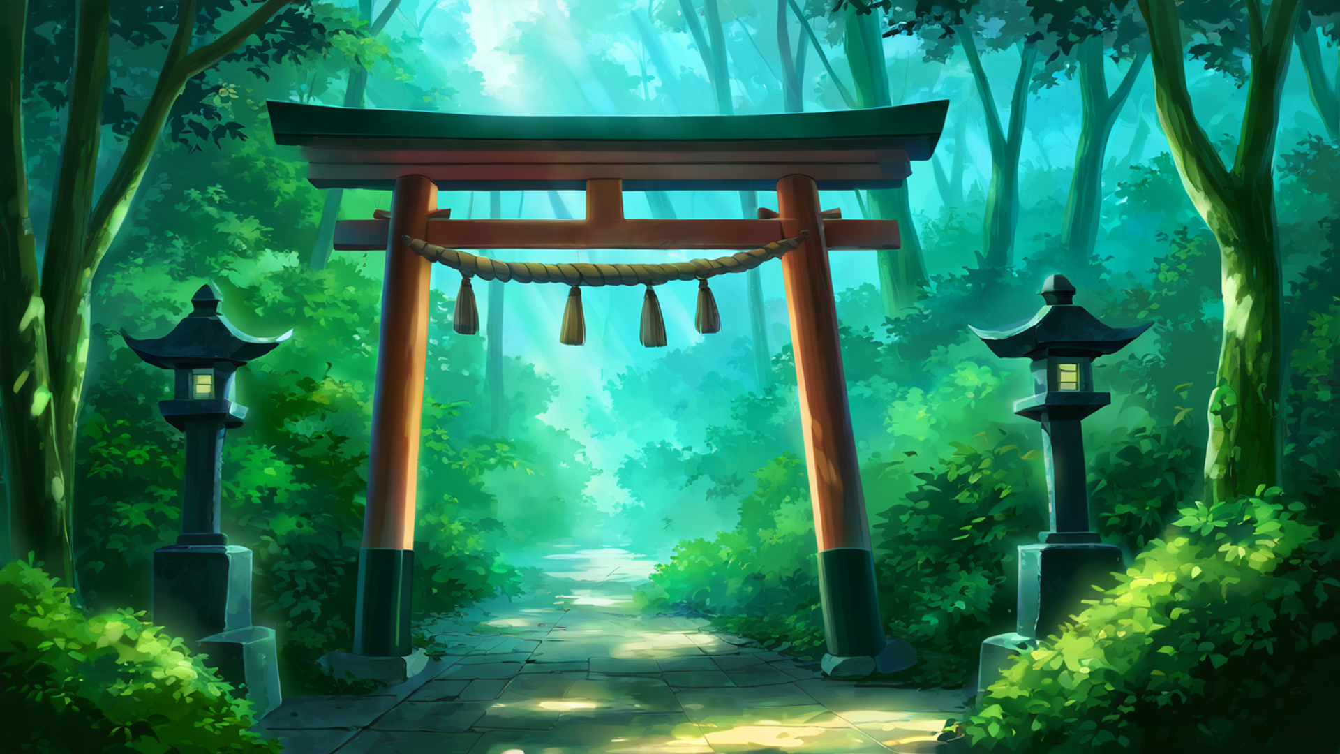 Shrine Torii Shrine Torii 1089438895 lofi anime wallpaper free download