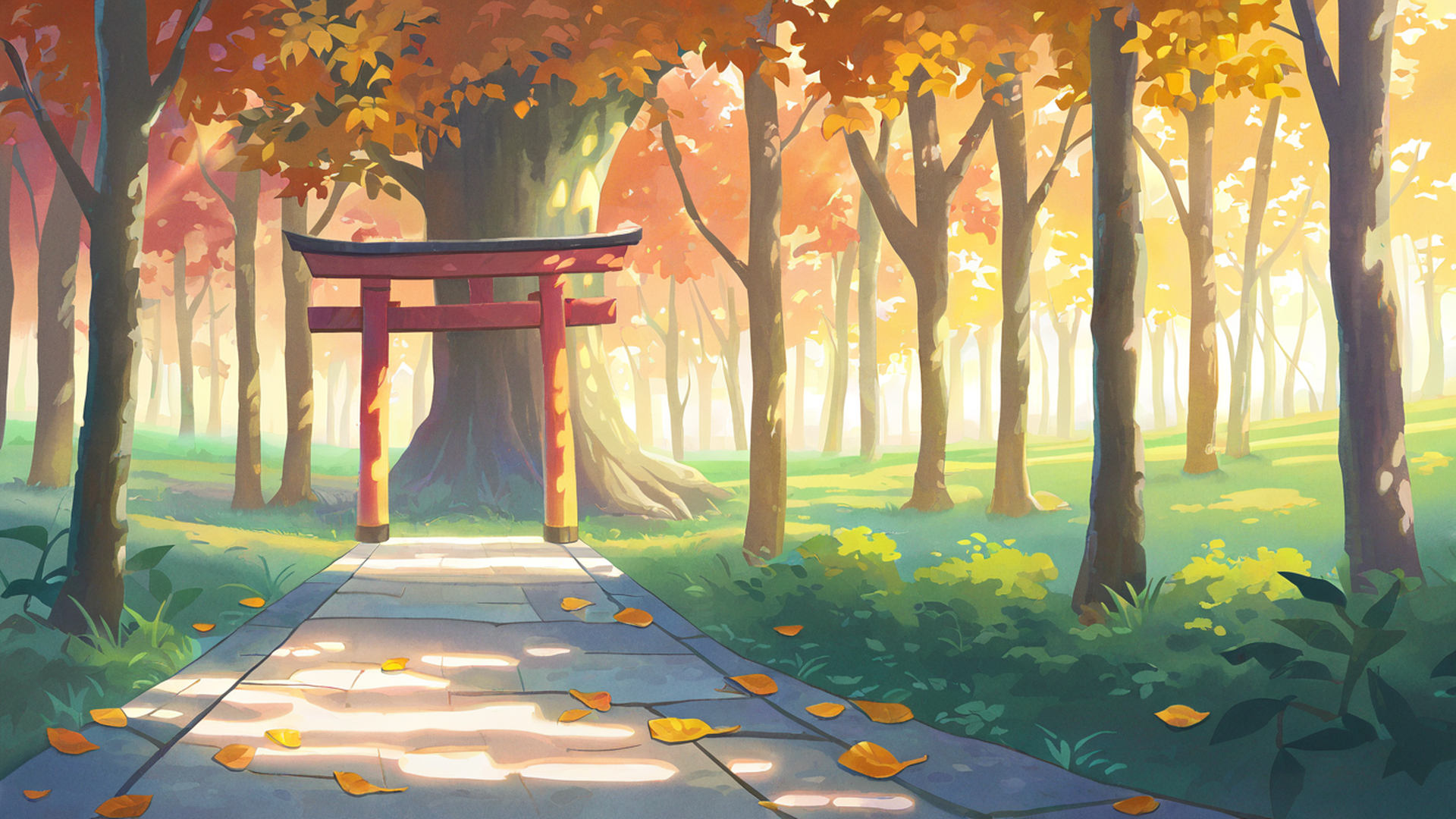 Shrine Torii Shrine Torii 1237831724 lofi anime wallpaper free download