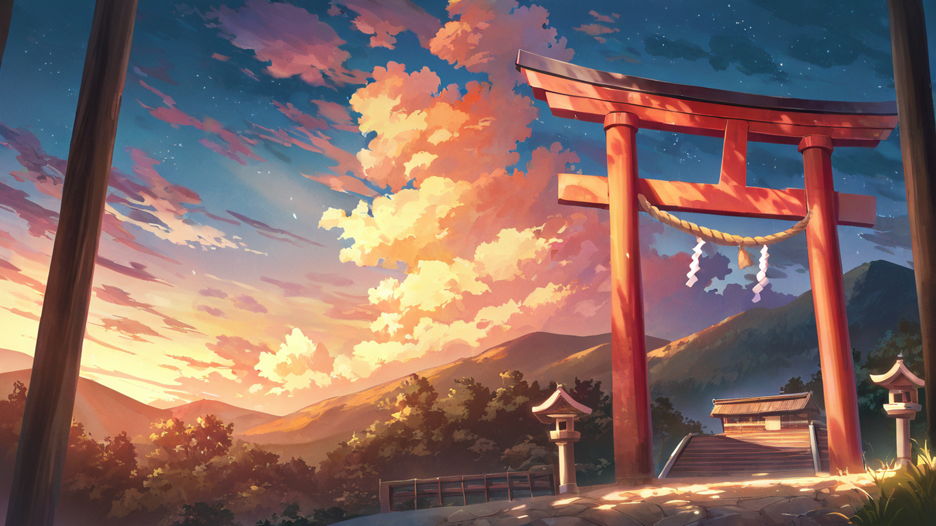 Shrine Torii Shrine Torii 1713861671 lofi anime wallpaper free download