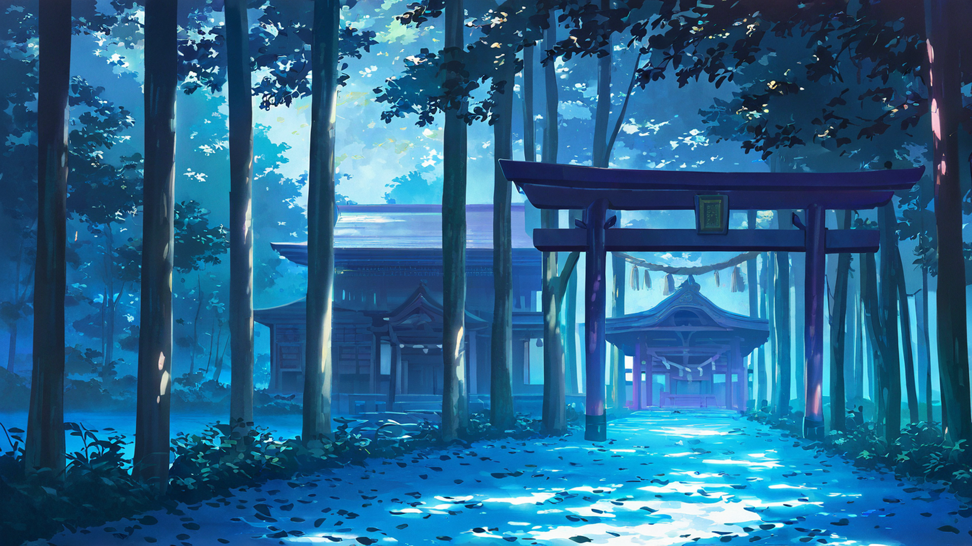 shrine torii lofi wallpaper