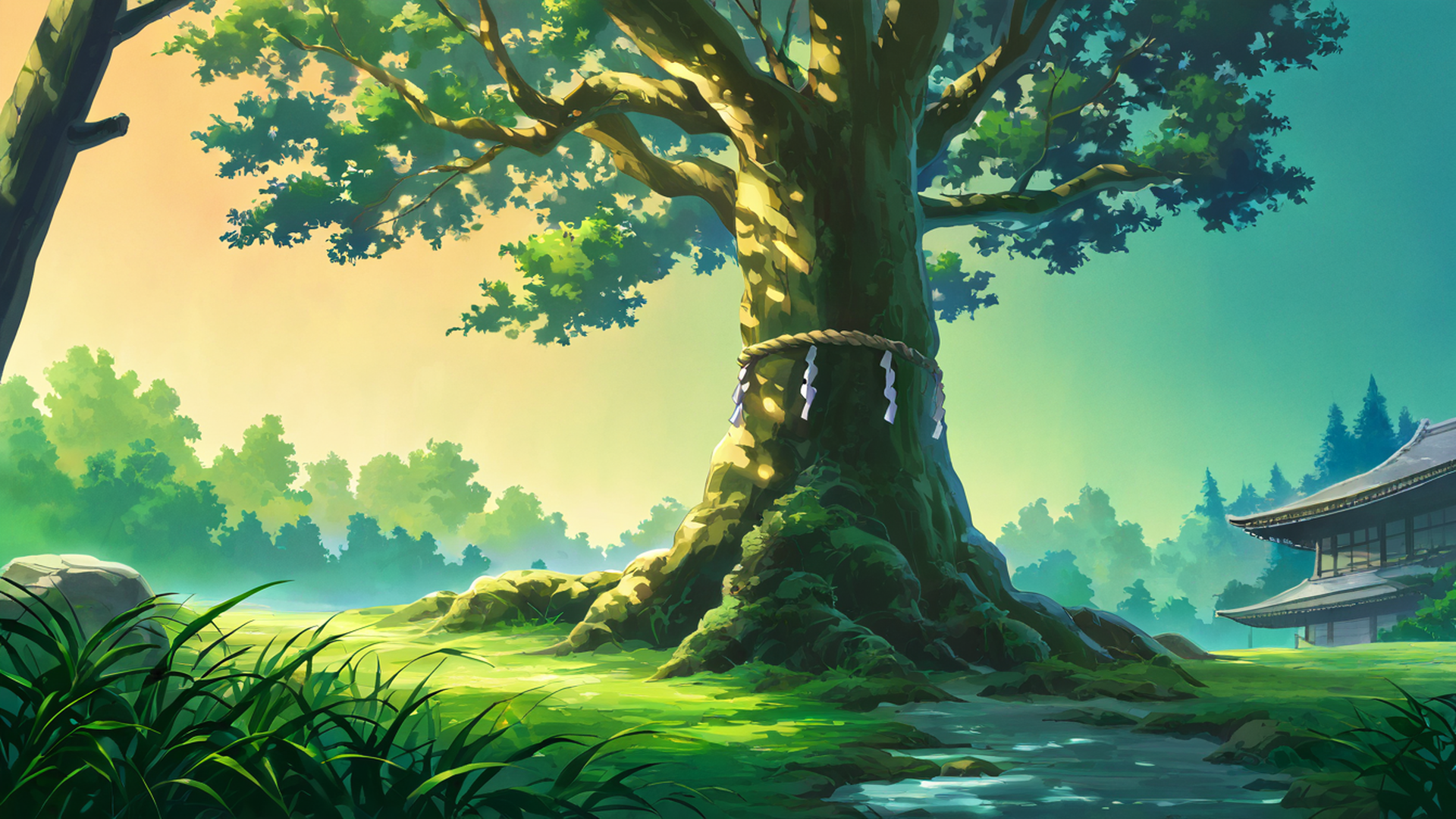 shrine torii lofi wallpaper