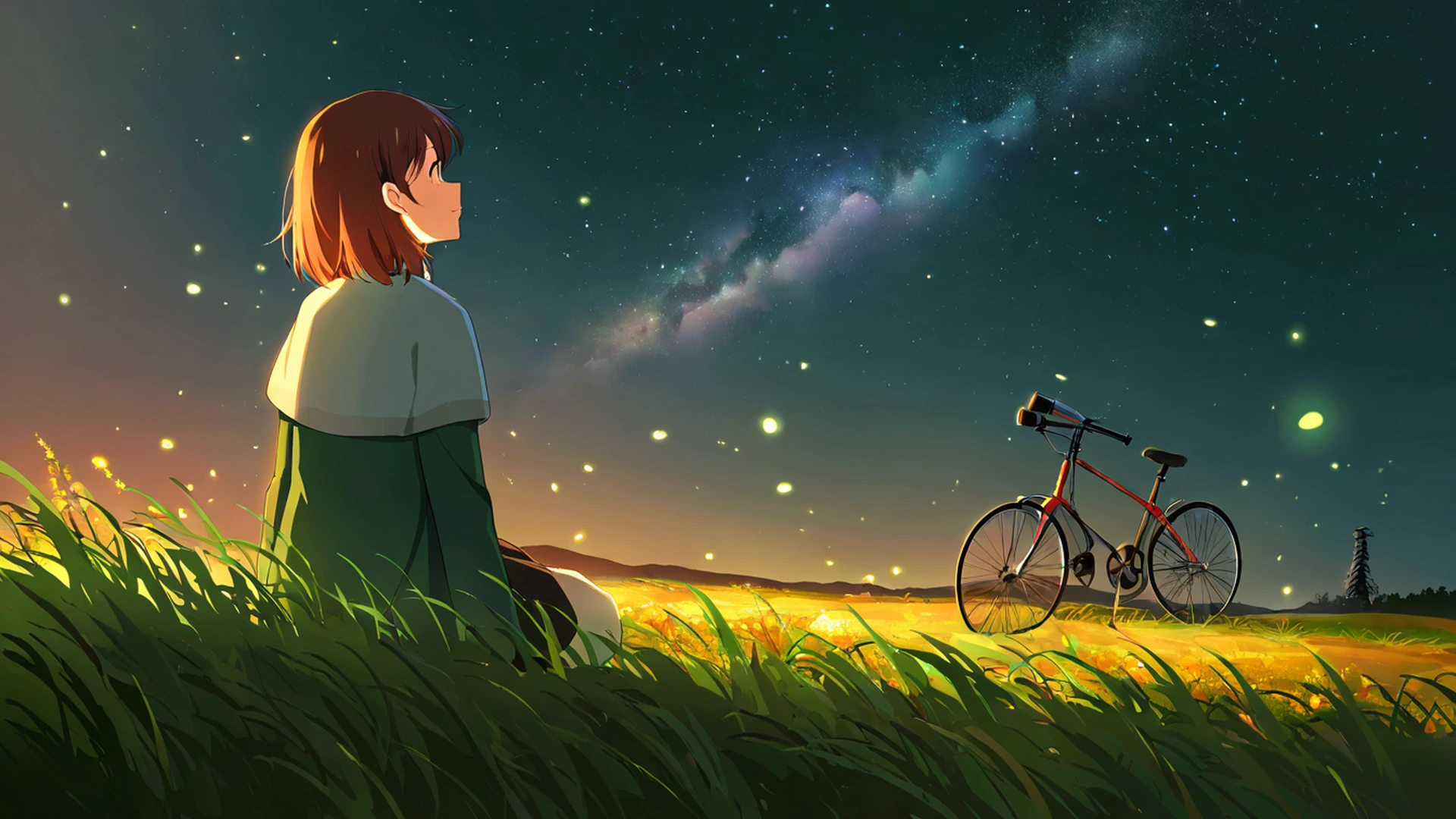 Stargazing Hilltop Stargazing Hilltop 0894725545 lofi anime wallpaper free download