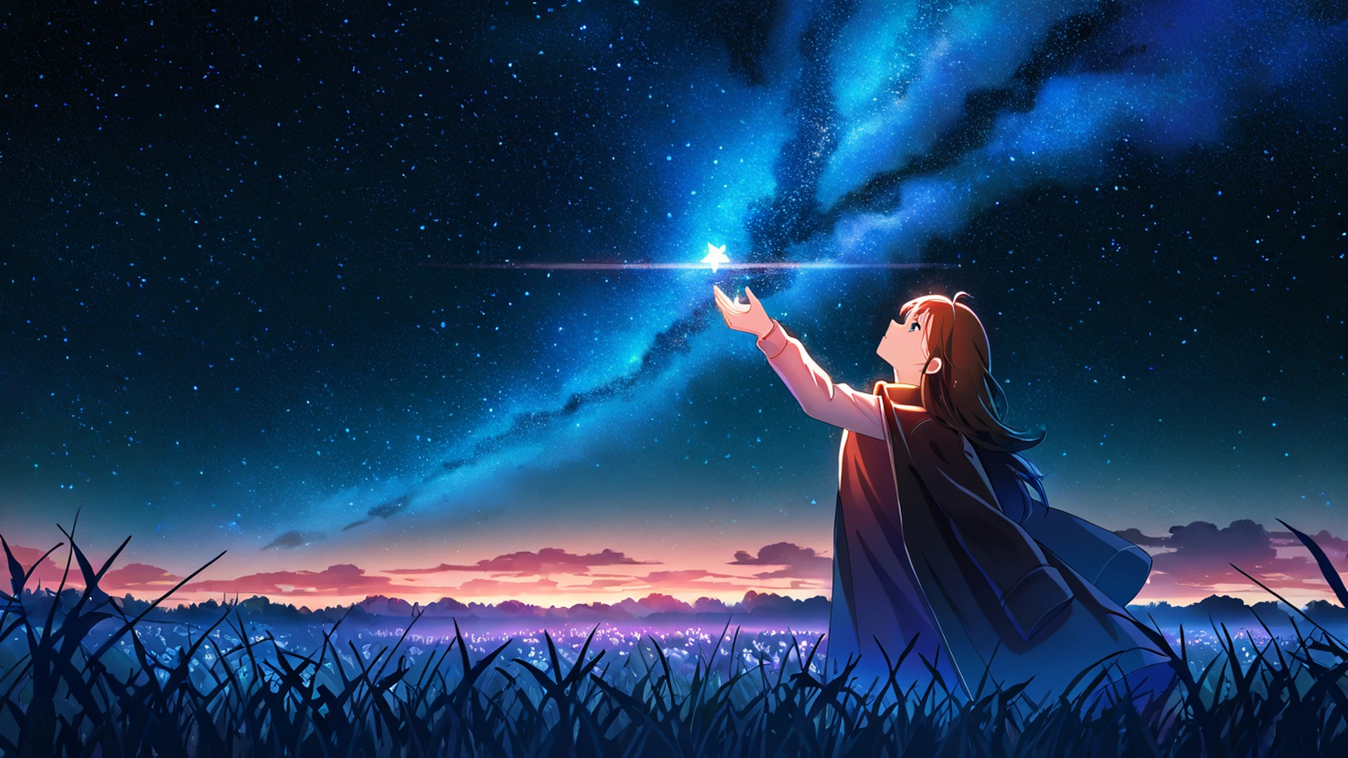 Stargazing Hilltop Stargazing Hilltop 0942018732 lofi anime wallpaper free download