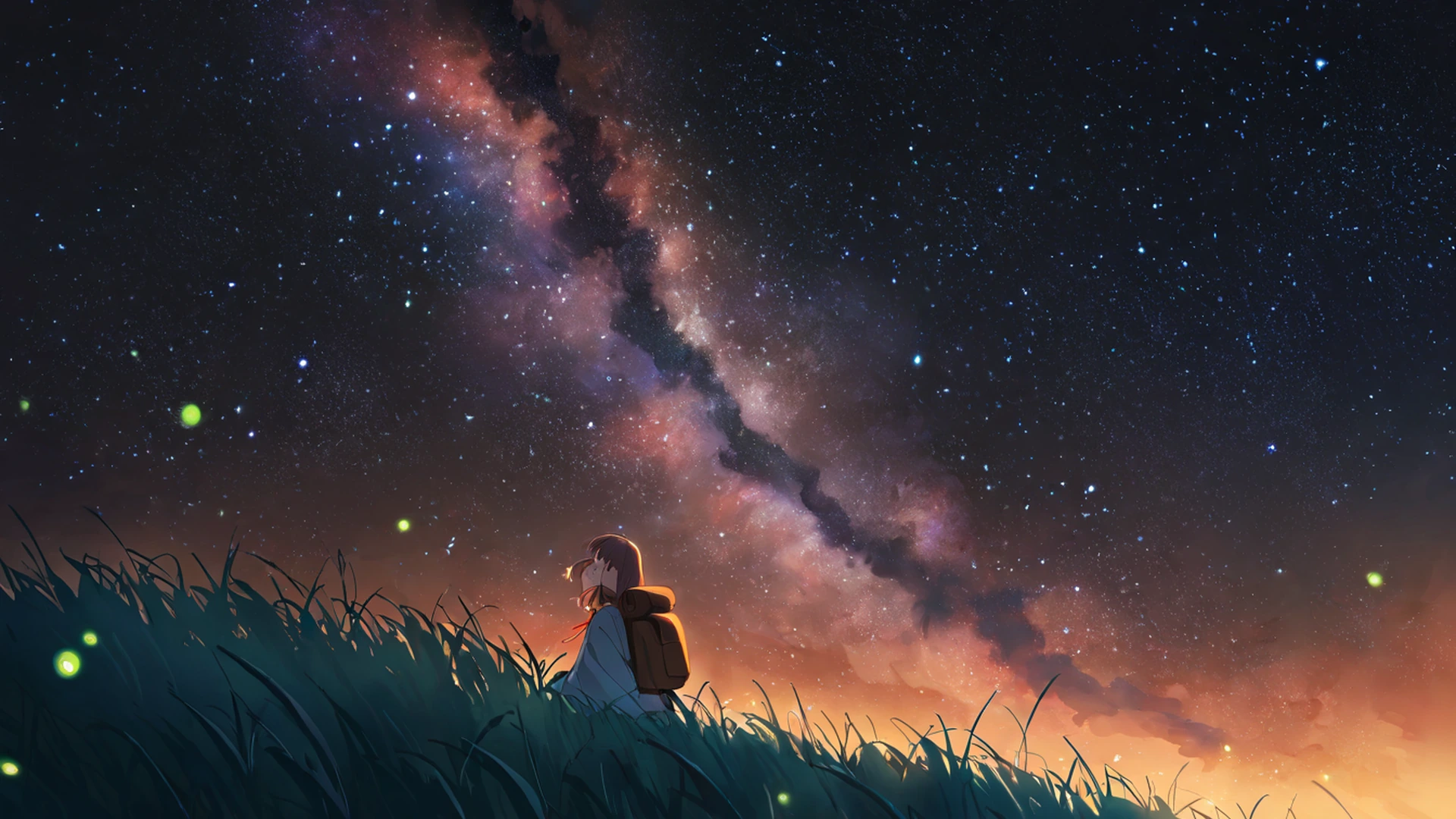 Stargazing Hilltop Stargazing Hilltop 1597469364 lofi anime wallpaper free download