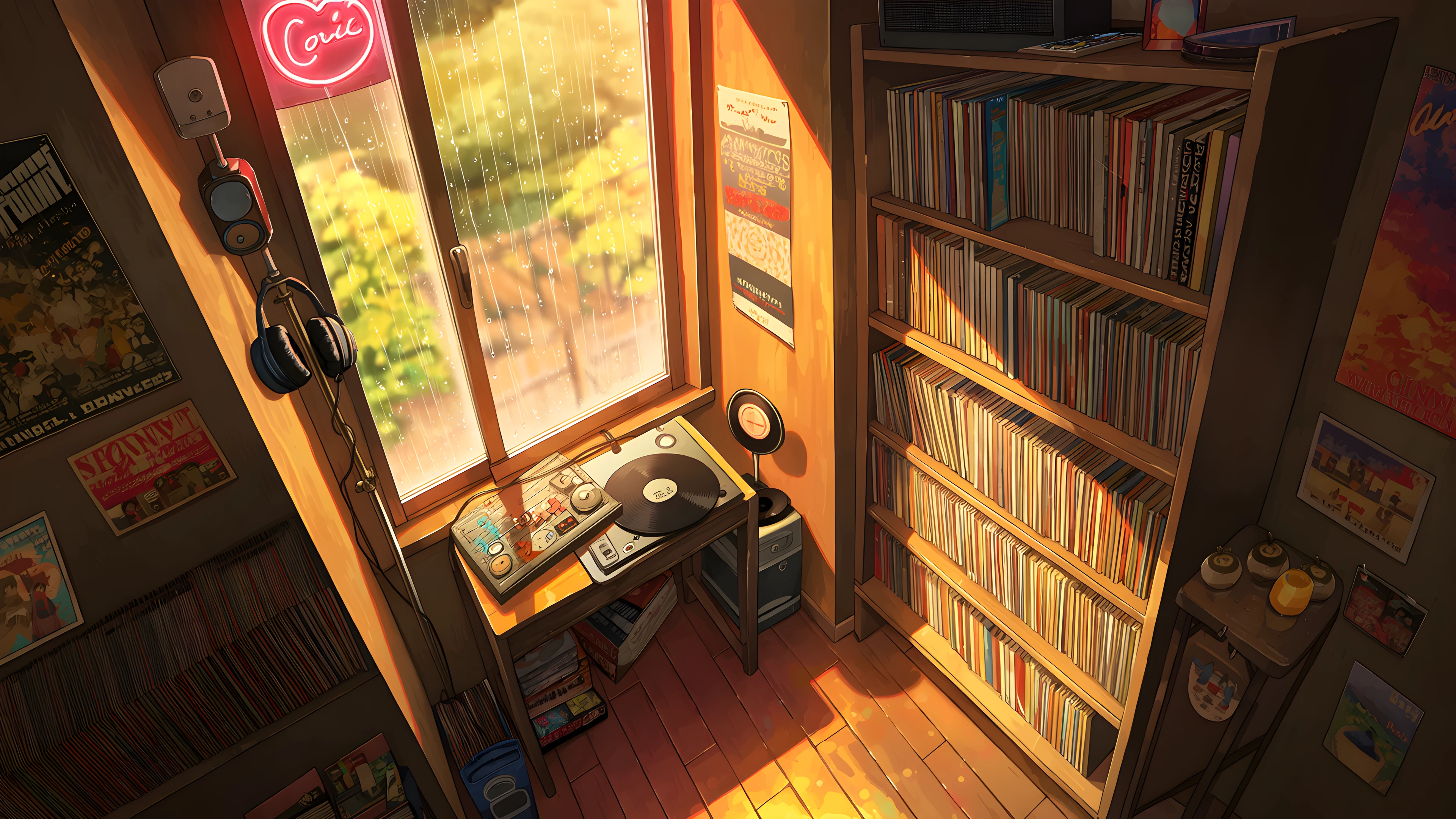 Vinyl Record Shop lofi wallpaper