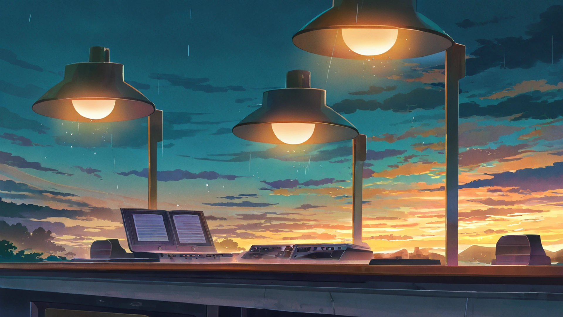 vinyl record shop lofi wallpaper