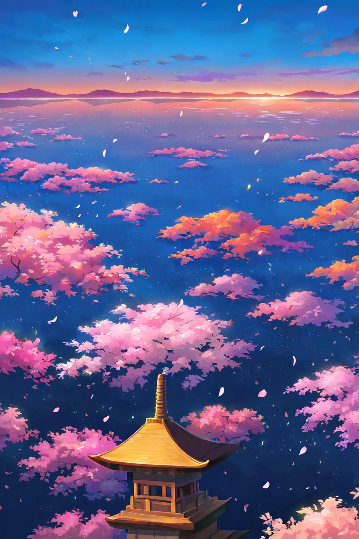 Cherry Blossom Path lofi wallpaper