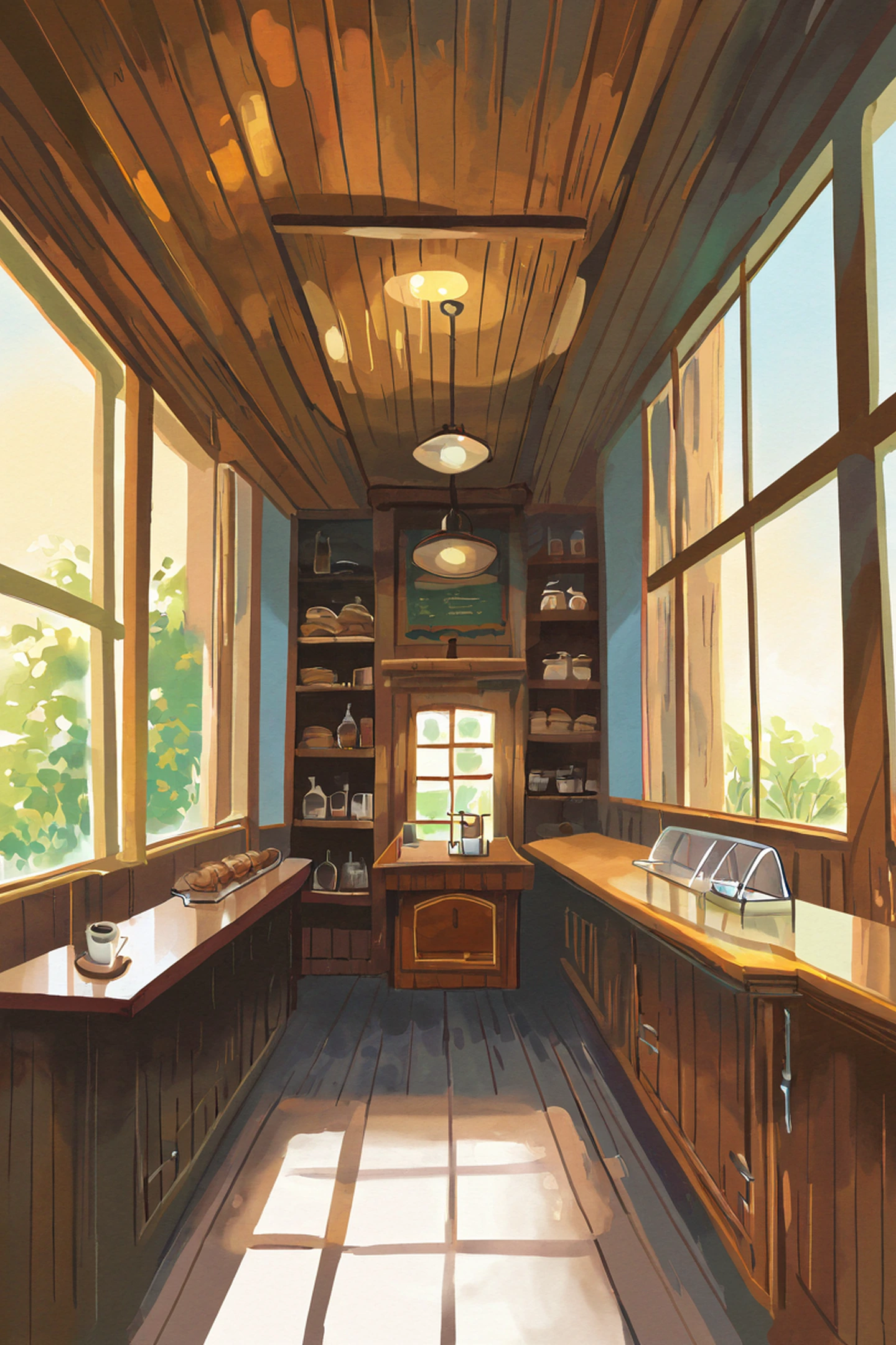 Coffee Shop Morning variant — Japanese aesthetic lofi wallpaper Phone Pinterest Vertical