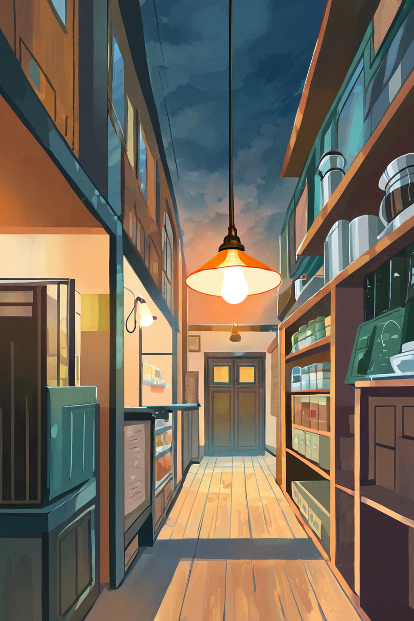 Coffee Shop Morning lofi wallpaper