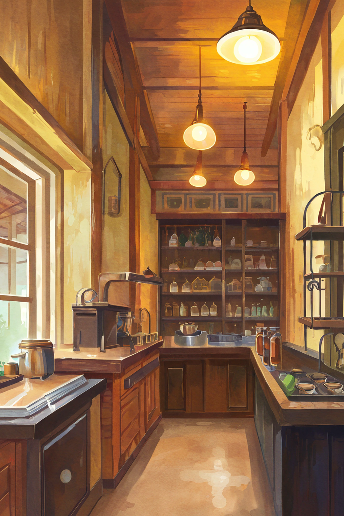 Coffee Shop Morning variant — Japanese aesthetic lofi wallpaper Phone Pinterest Vertical