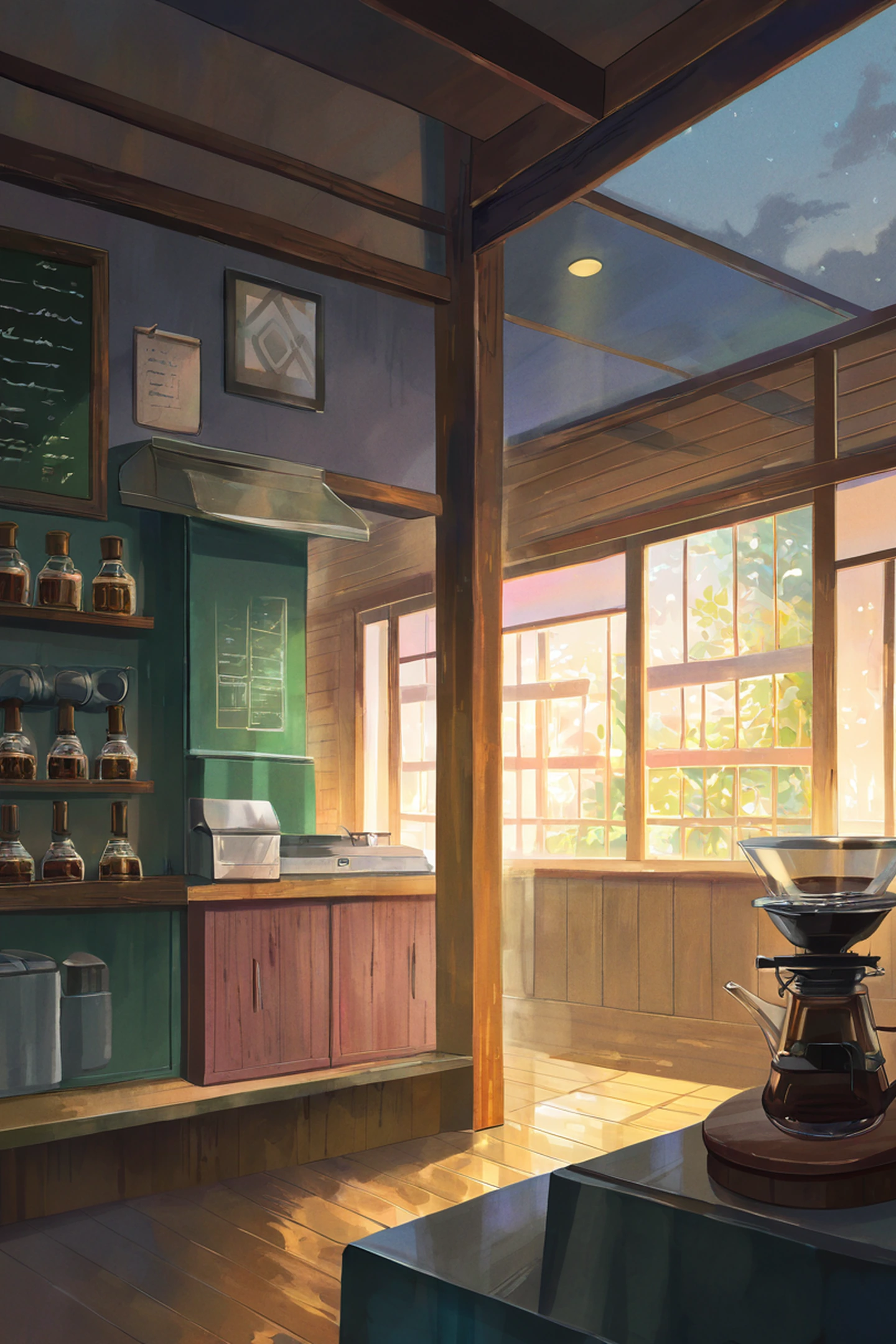 Coffee Shop Morning lofi wallpaper