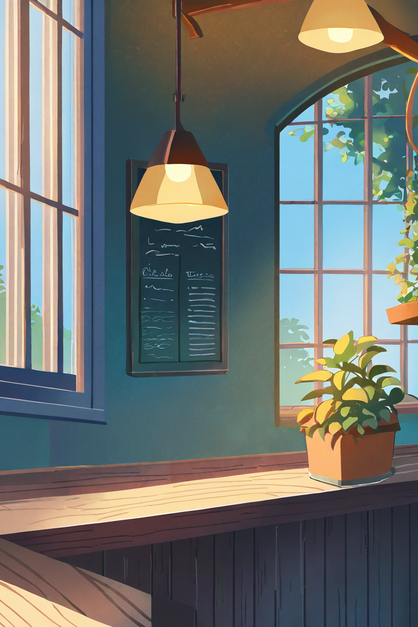 Coffee Shop Morning lofi wallpaper