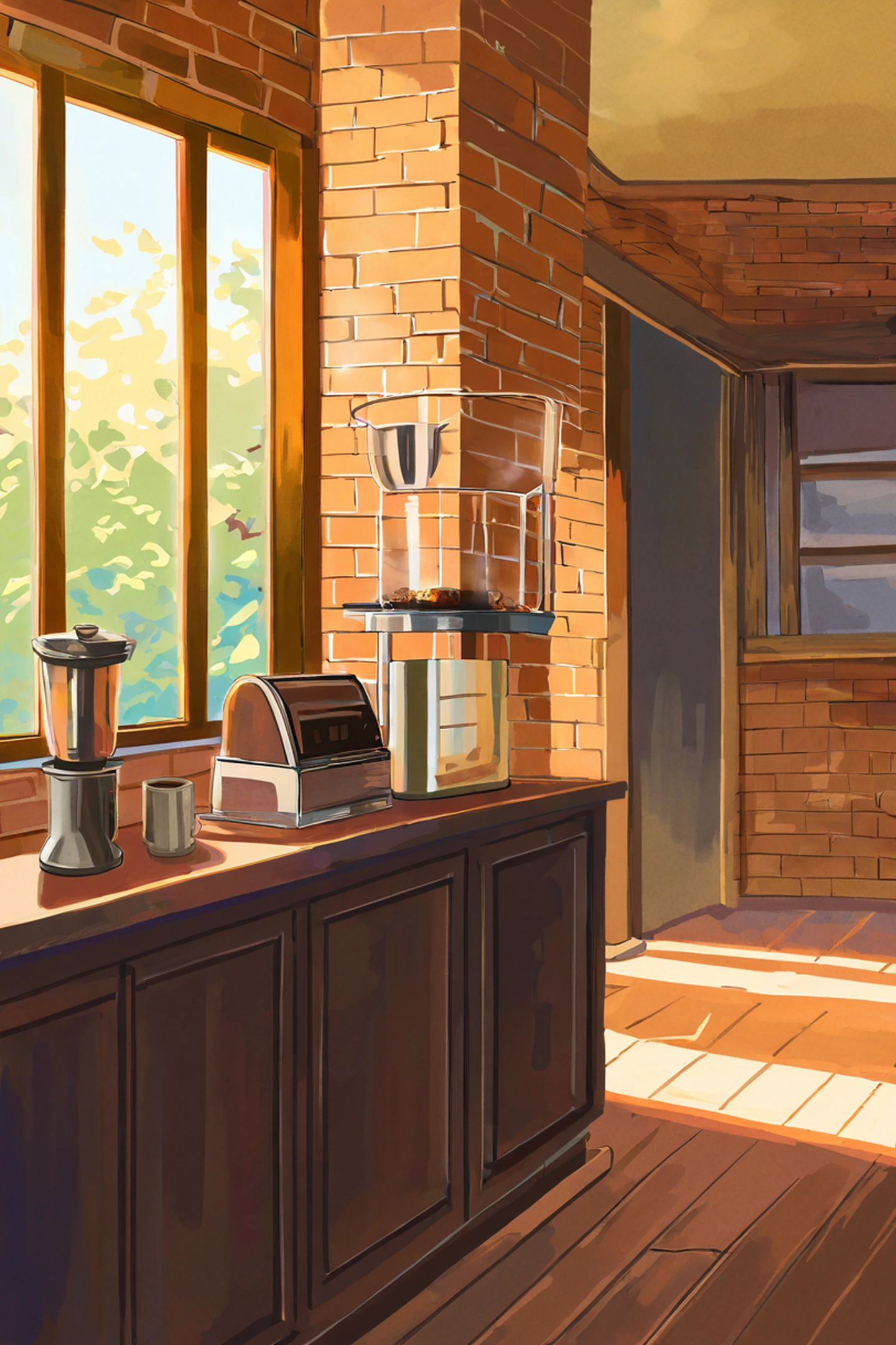 Coffee Shop Morning lofi wallpaper